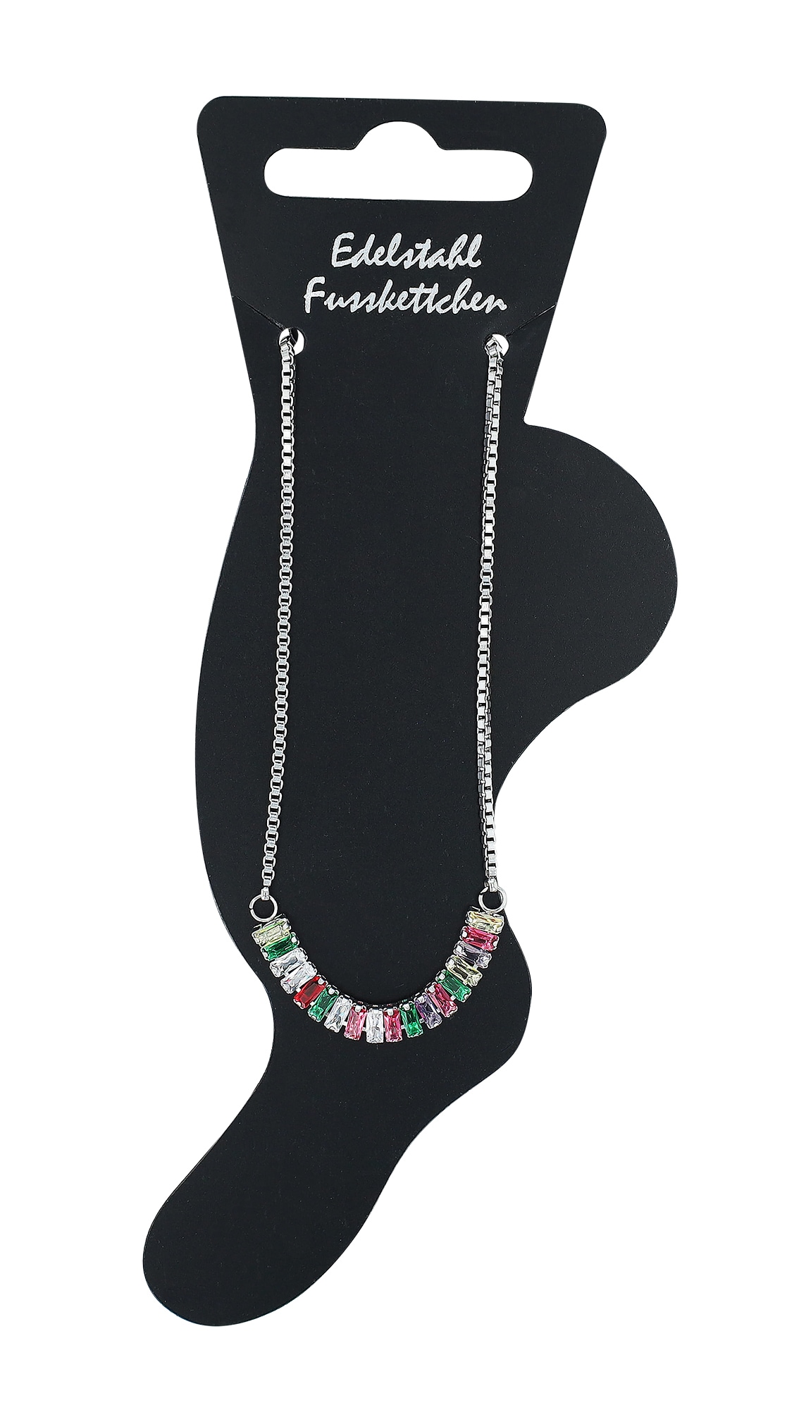 Adelia's Stainless Steel Anklet Multicolor 21 cm