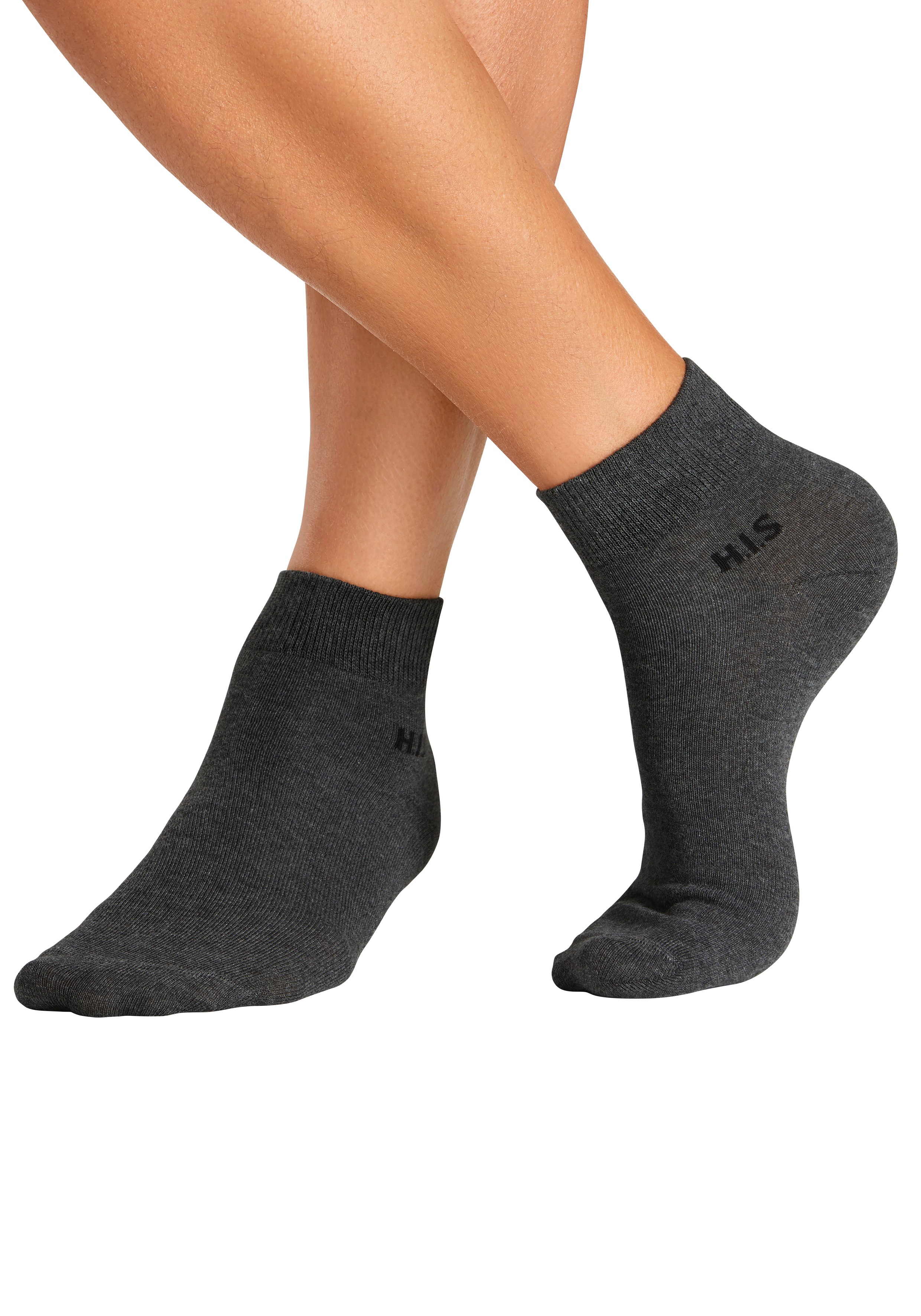 Thumbnail - H.I.S Kurzsocken, (Packung, 10 Paar), mit farbigem Innenbund