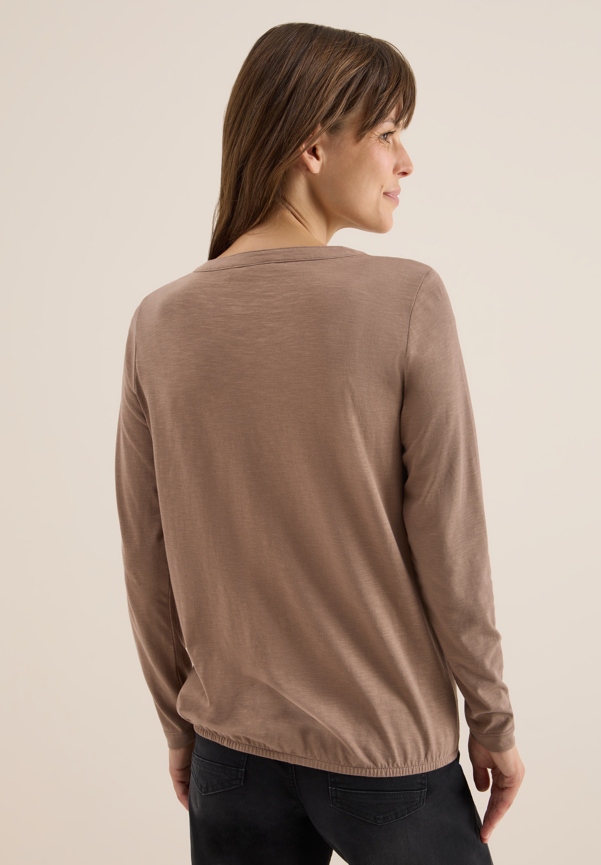 Cecil Langarmshirt aus reiner Baumwolle günstig online kaufen