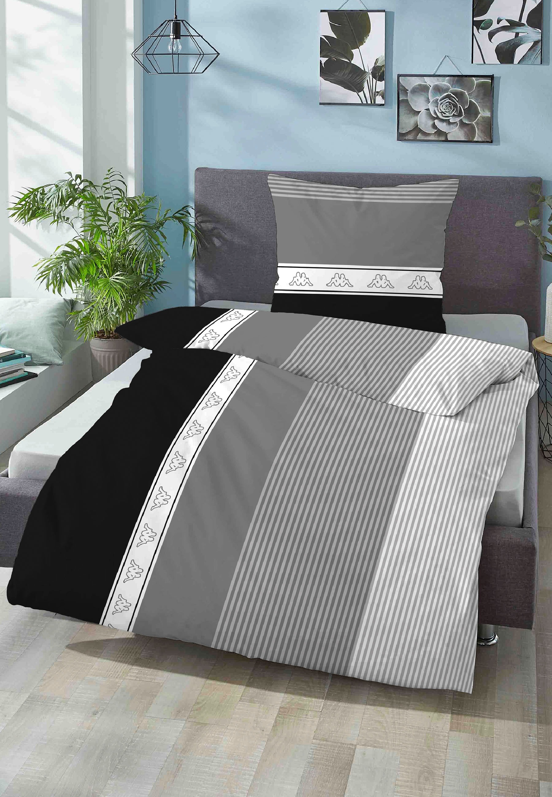 Kappa Bettwäsche "Emi" 2 Stk. pflegeleichte + feinfädige Qualität, 100% Bau günstig online kaufen