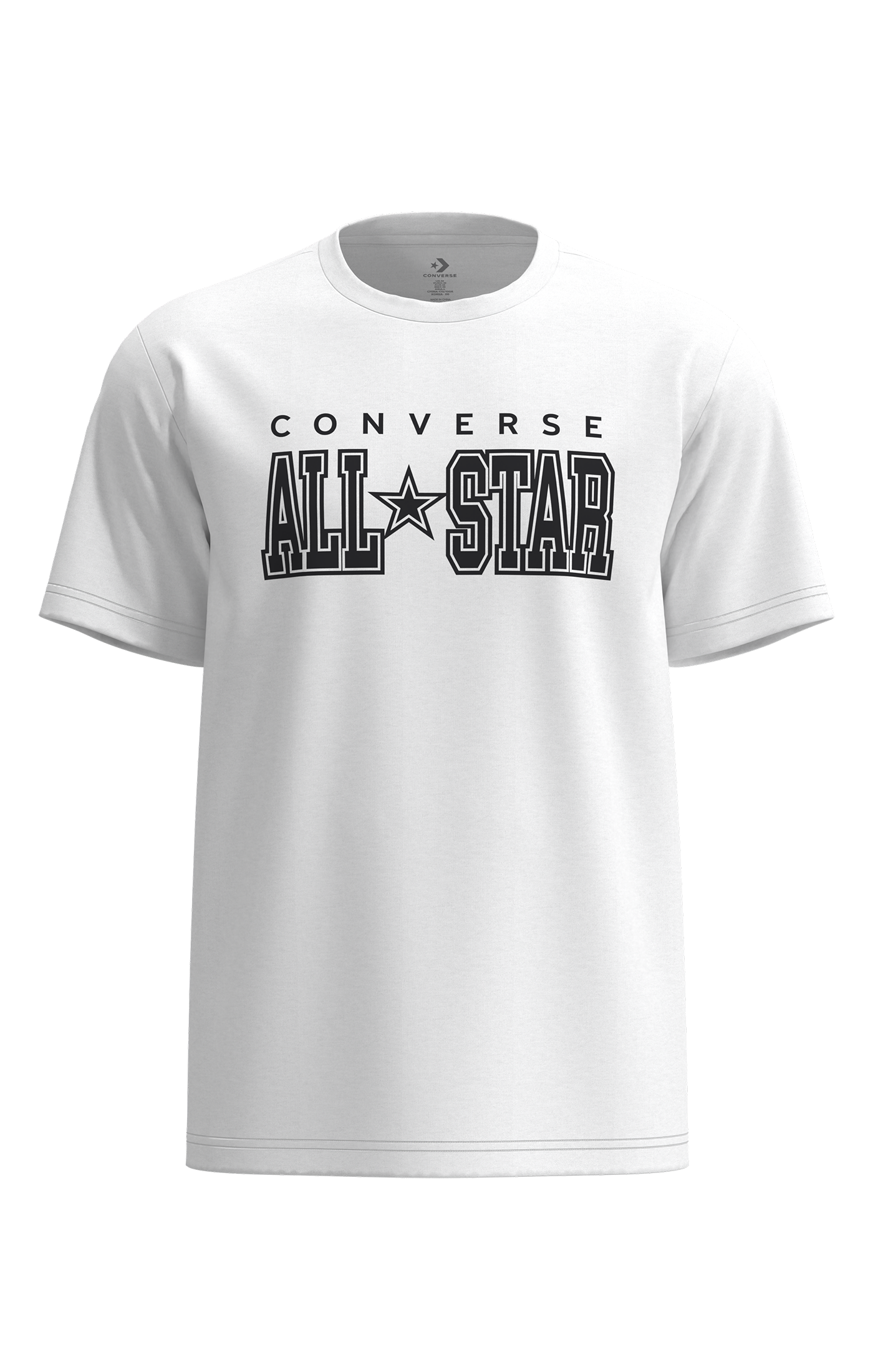 T-Shirt CONVERSE "CONVERSE ARCH ALL STAR TEE", Herren, Gr. XXL, weiß 10a, Obermaterial: 80% Baumwolle, 20% Polyester, normal, Rundhals, Shirts T-Shirt, sportliche Passform, Kurzarm, mit Logodruck, Rundhalsausschnitt