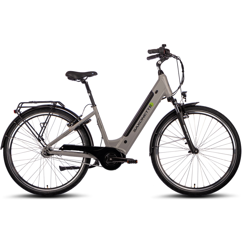 SAXONETTE E-Bike »Optimum Plus«, 7 Gang, Mittelmotor 250 W, E-Bike Citybike, integriertes Rahmenschloss