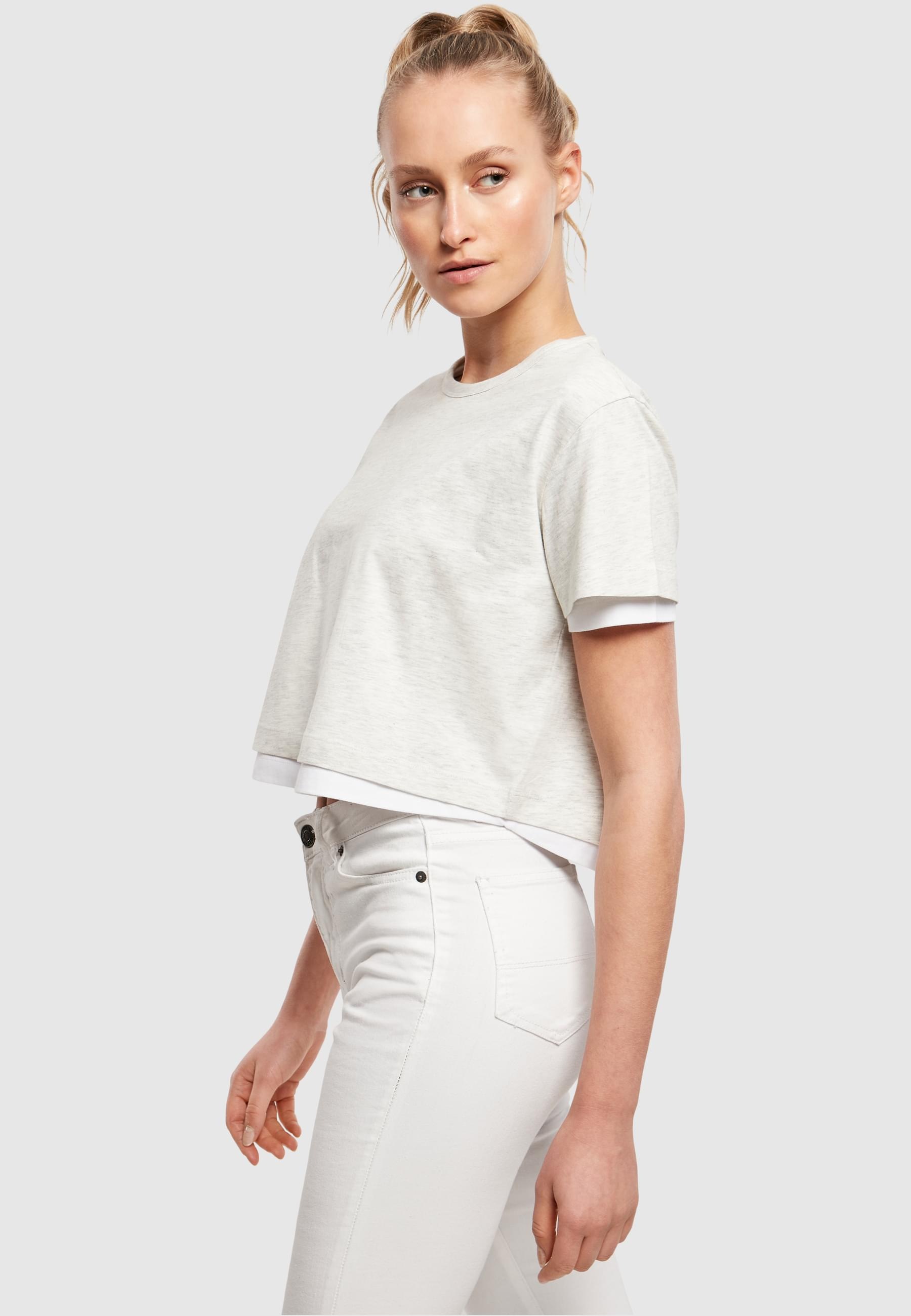URBAN CLASSICS T-Shirt »Urban Classics Damen Ladies Full Double Layered Tee«, (1 tlg.)