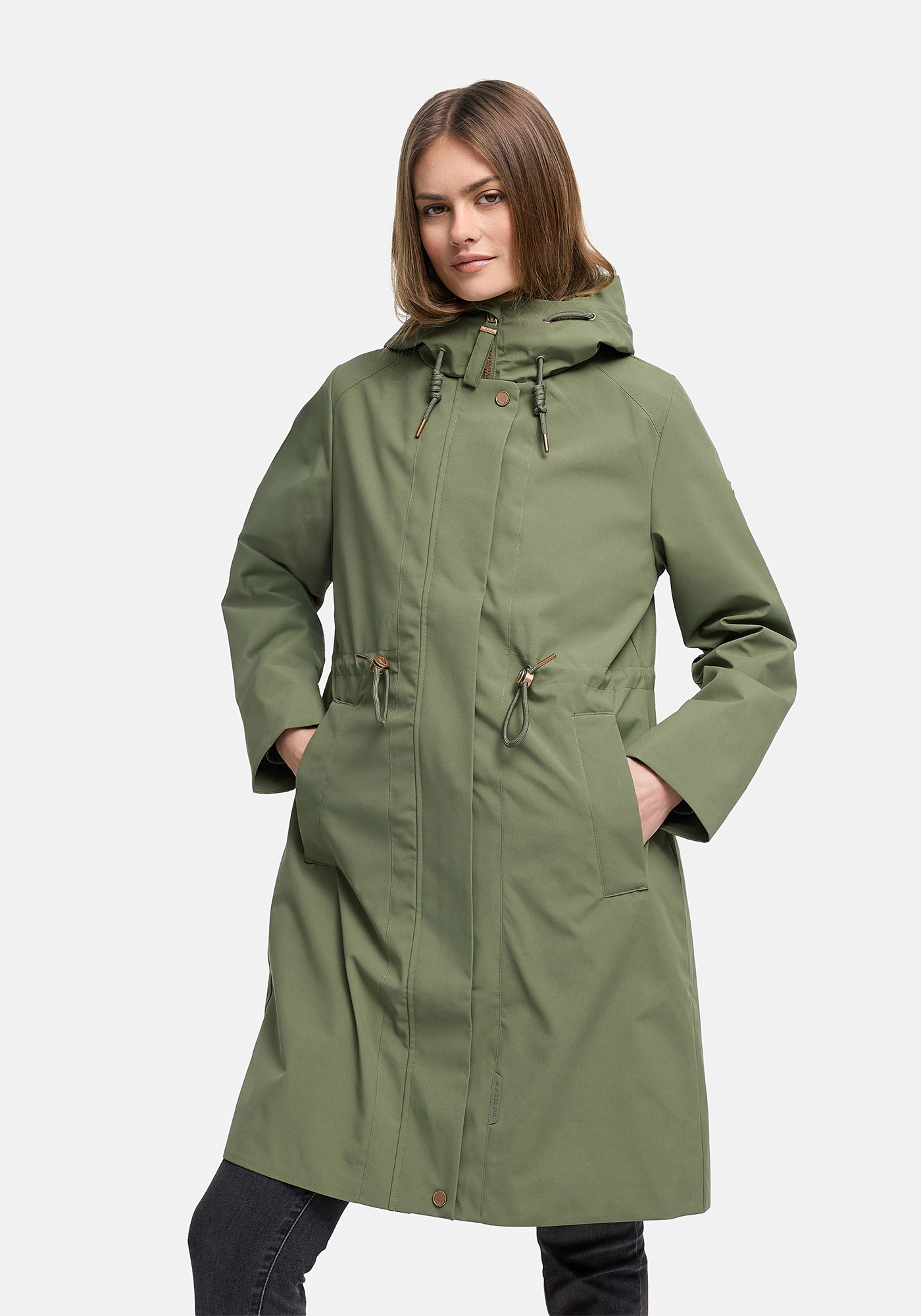 Marikoo Outdoorjacke "Zilandaa" Moderner Outdoorparka mit Kapuze und Kordelzug