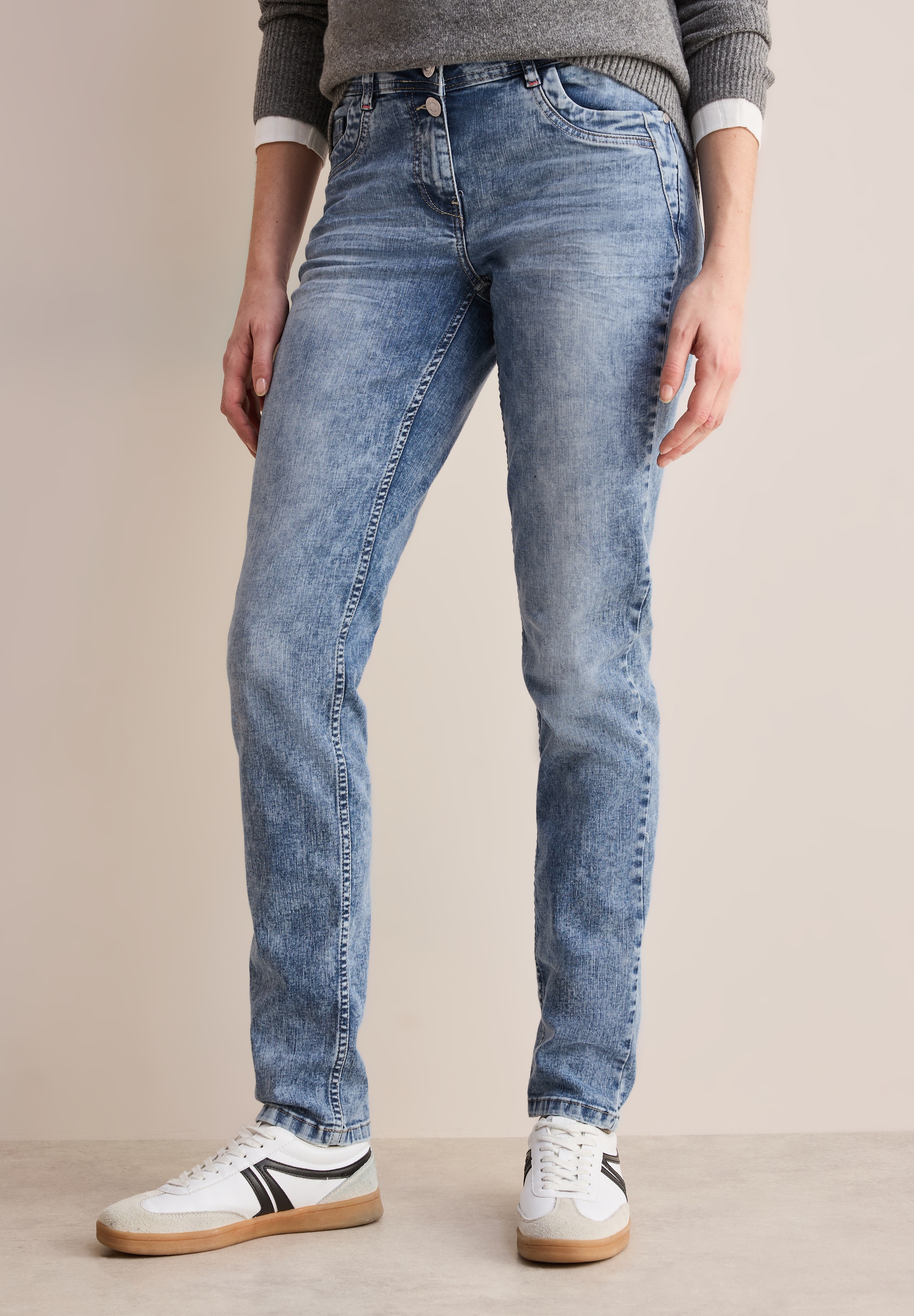 Cecil Slim-fit-Jeans "Style Scarlett", in leichter Moonwashed-Optik günstig online kaufen