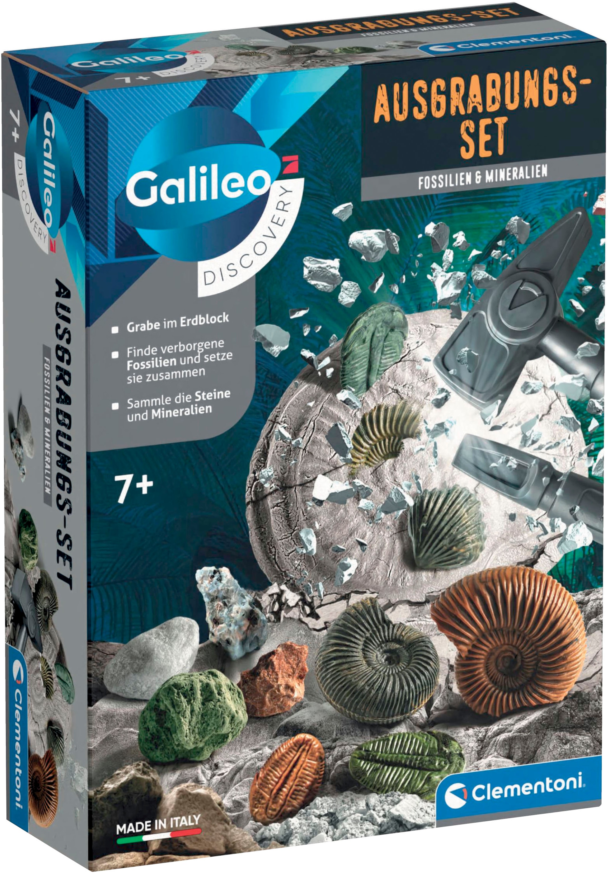 Experimentierkasten »Galileo Discovery, Ausgrabungs-Set Fossilien & Mineralien«, Made...