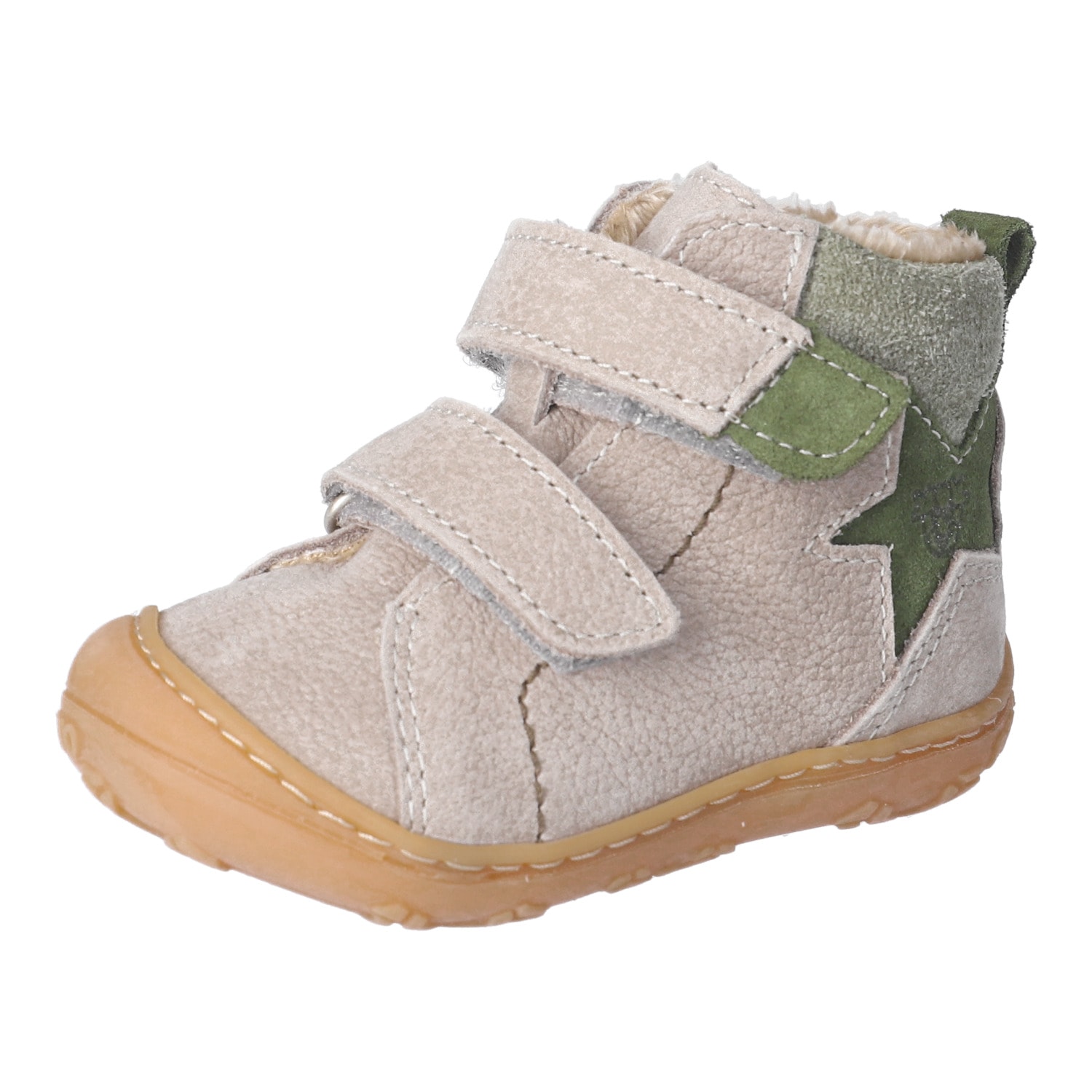 PEPINO by RICOSTA "GENO, WMS: mittel" Babyschuh mit Kontrastnähten, Größenschablone zum Download