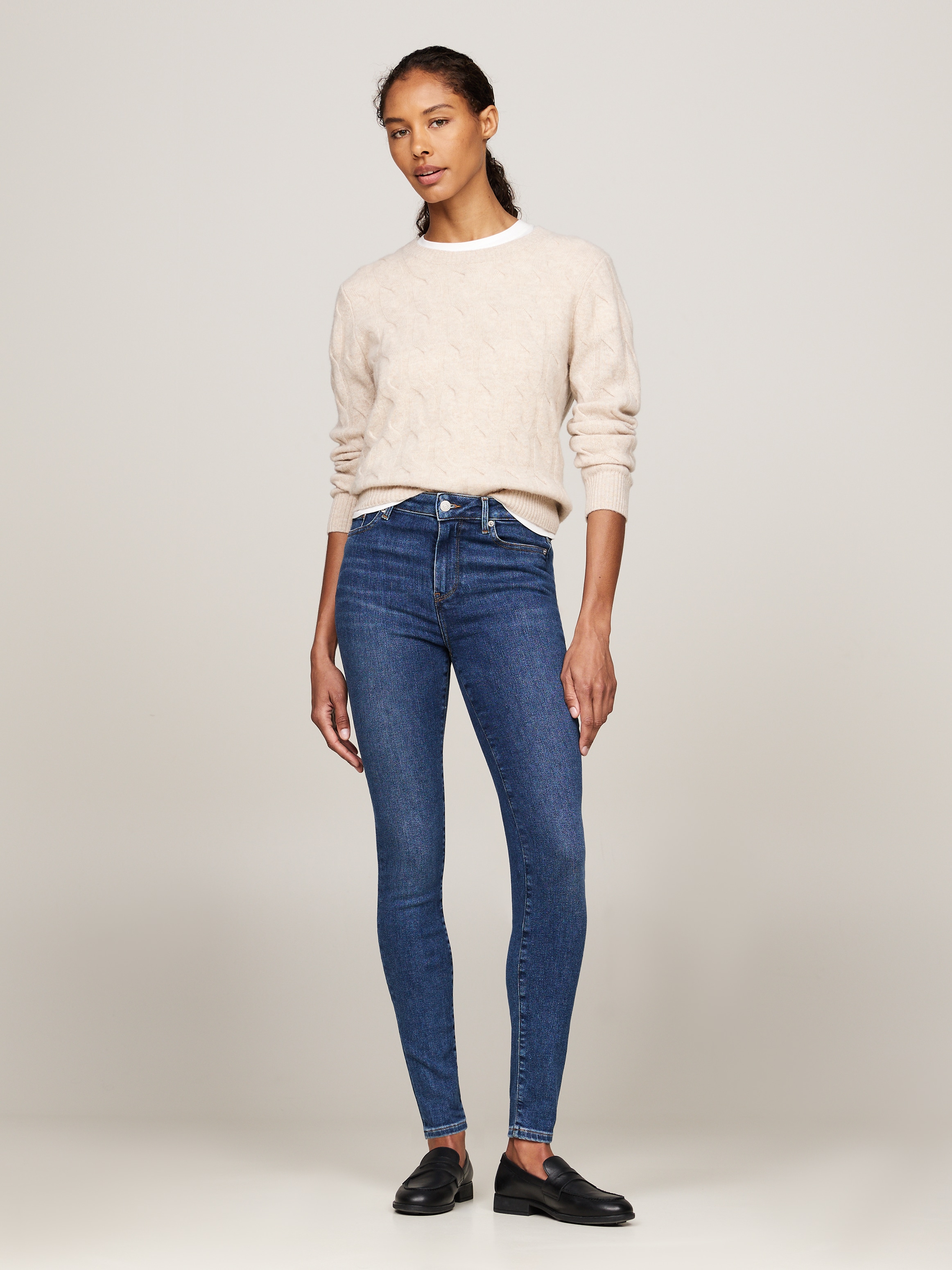 Tommy Hilfiger Skinny-fit-Jeans »HARLEM U SKINNY HW CAL«, mit Tommy Hilfiger Logo-Badge
