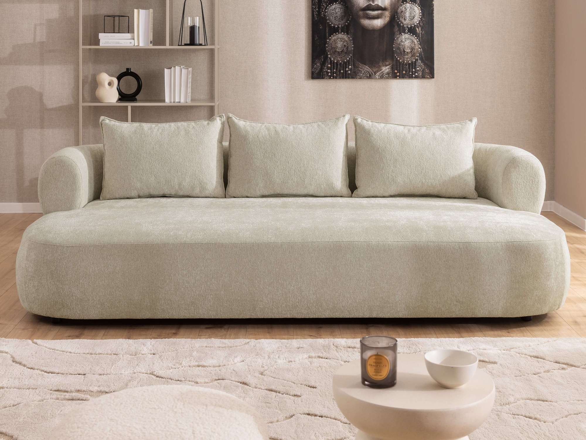 Home affaire Big-Sofa "LUSSAC 4-Sitzer Design-Sofa mit Zierkissen, Maße B/T günstig online kaufen