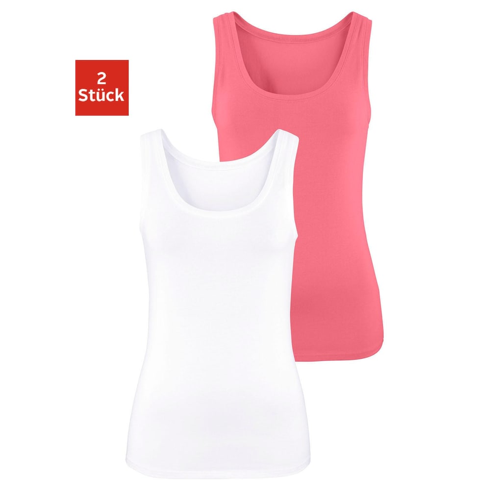 Vivance Tanktop, (2er-Pack)