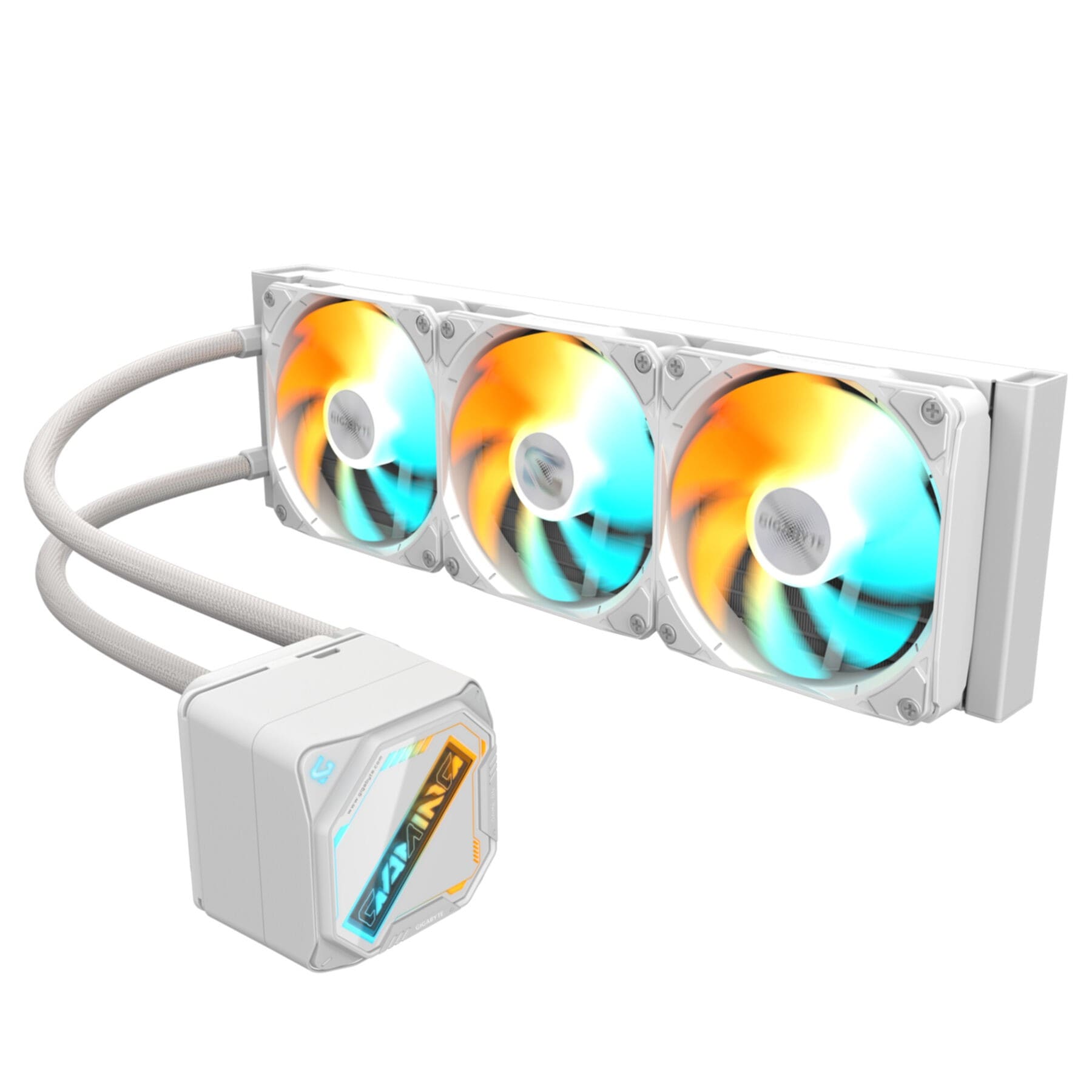 Gigabyte Gehäuselüfter »GAMING 360 ICE Flüssigkeitskühler für CPU - 3x120 mm ARGB-Lüfter, Schi«