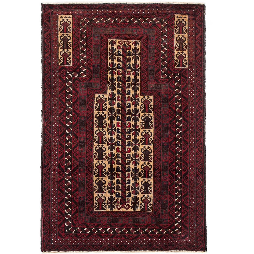 morgenland Orientteppich »Belutsch - 142 x 85 cm - dunkelrot«, rechteckig