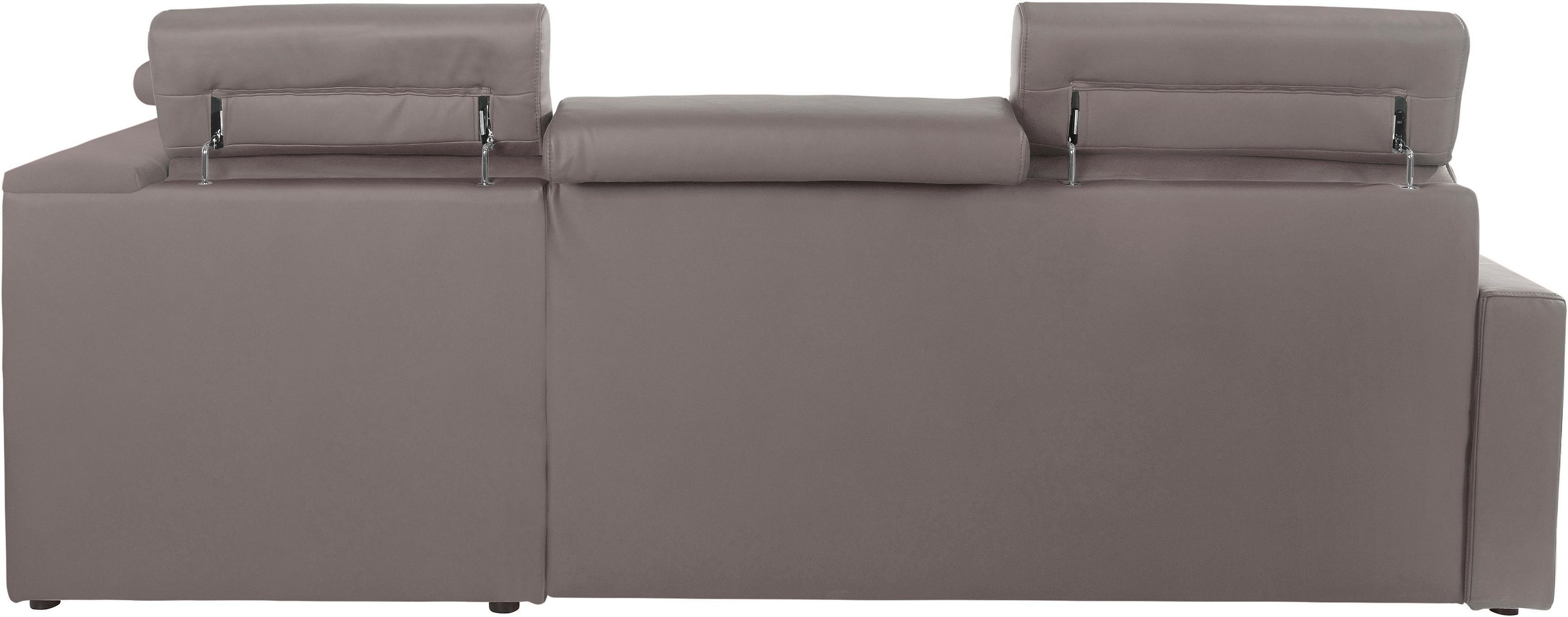 DOMO collection Ecksofa »Ava, moderne Sitzheftung mit toller Doppelnaht, komfortabel, L-Form«, mit Ottomane, inkl. Federkern, wahlweise mit Kopfteilverstellungen
