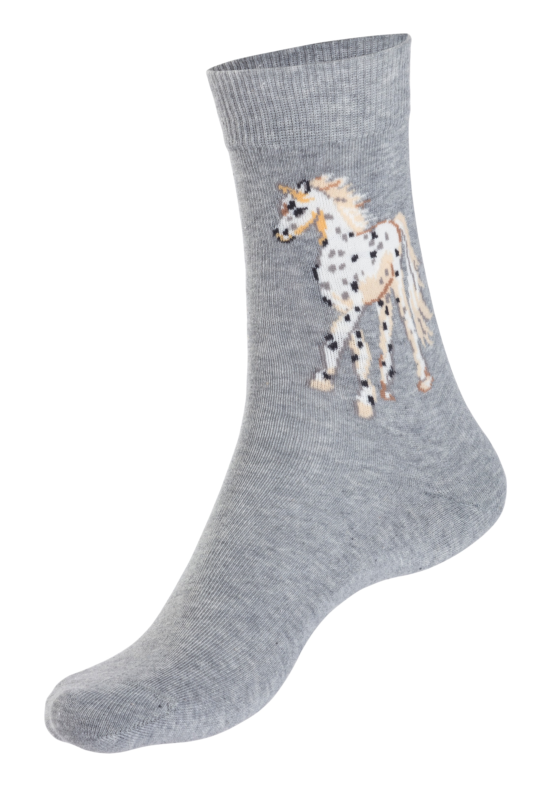 H.I.S Socken, (5 Paar), Mit unterschiedlichen Pferdemotiven