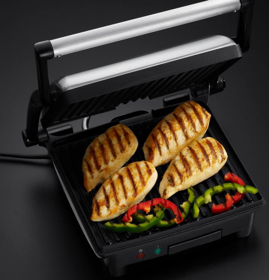 RUSSELL HOBBS Kontaktgrill »Paninigrill Cook at Home 3in1 17888-56«, 1800 W, 1.800 Watt, aufklappbar