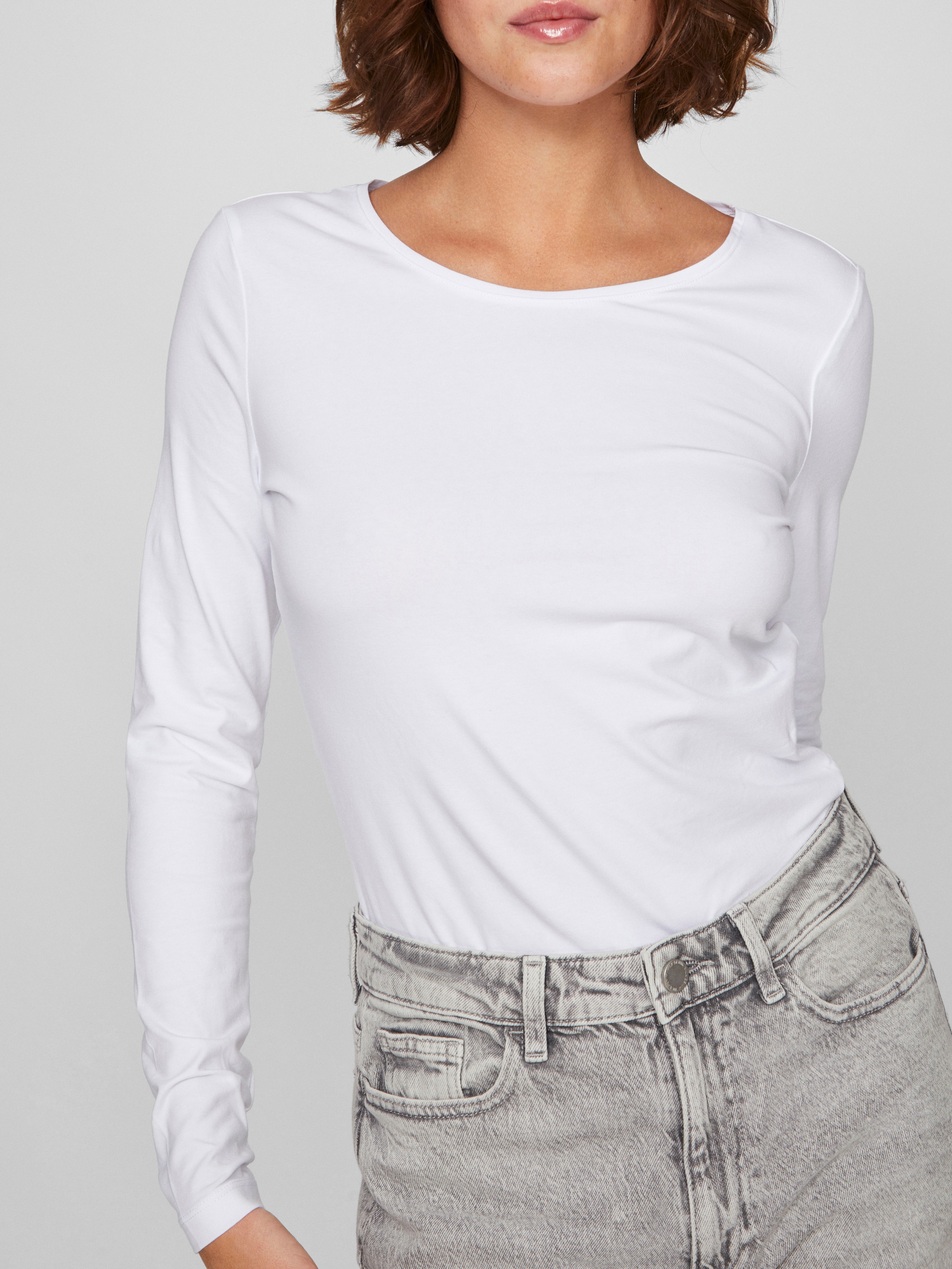 Vila Langarmshirt »VINORA L/S O-NECK TOP - NOOS«