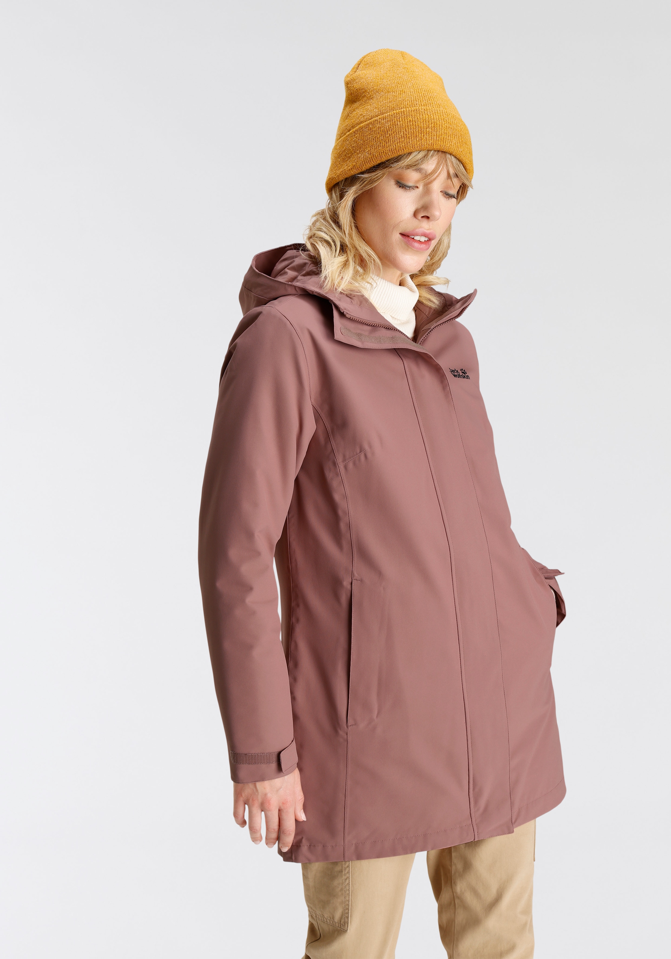 Jack Wolfskin Parka »KIOLA«, mit Kapuze, Winddicht & Wasserabweisend & Atmungsaktiv