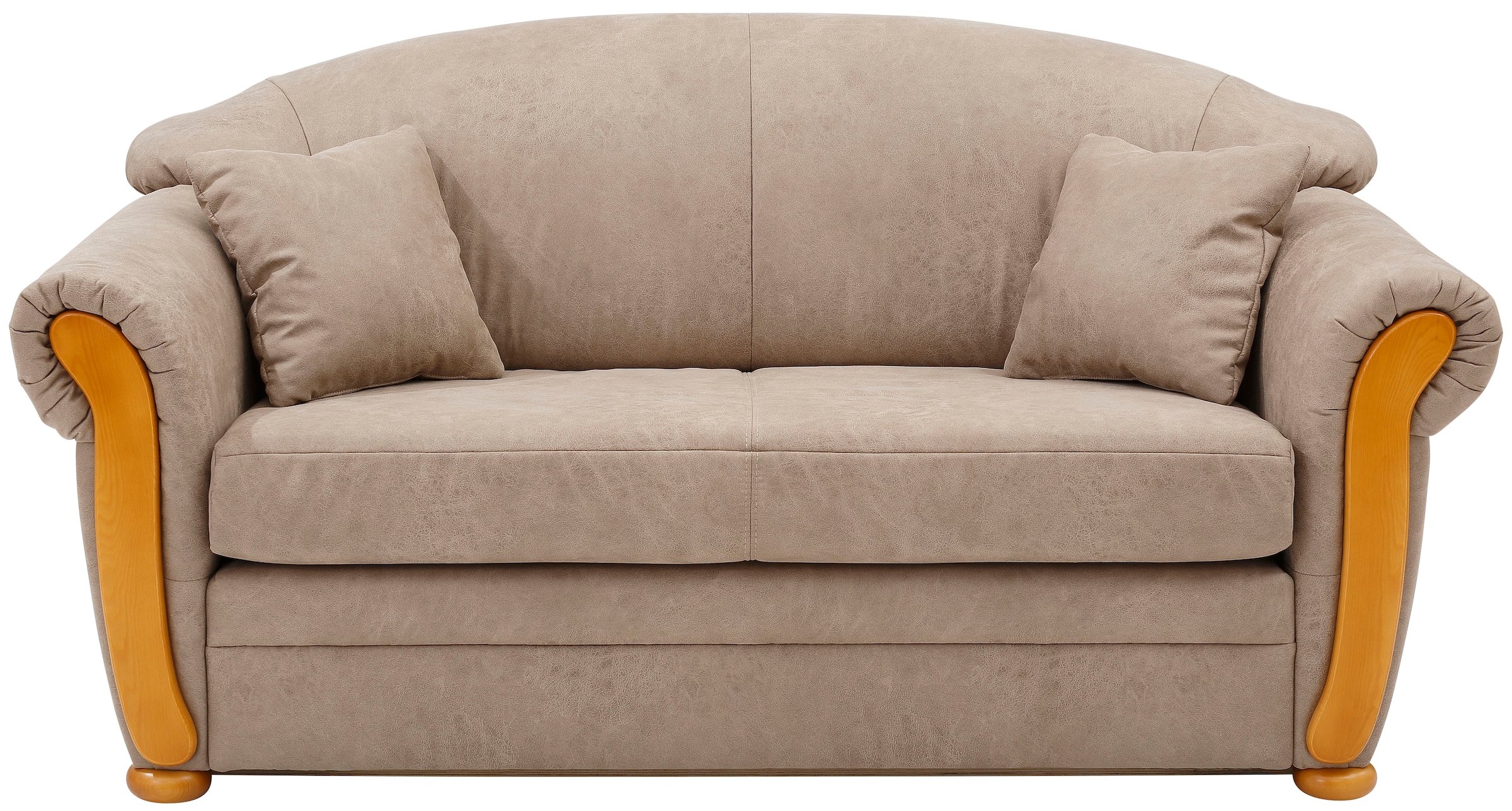 Home affaire Schlafsofa "Milano bequem, Federkern, Längsschläfer, Bettfunktion, Breite 174cm" Hoher Sitzkomfort mit Schlaffunktion und Bettkasten, incl. Zierkissen