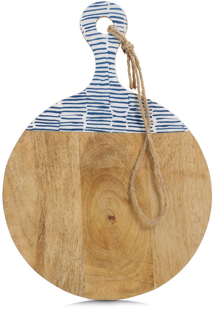 Zeller Present Servierbrett »Schneide-/Servierbrett mit Griff, Mangoholz« Kordel zum Aufhängen, Epoxidharz-Beschichtung