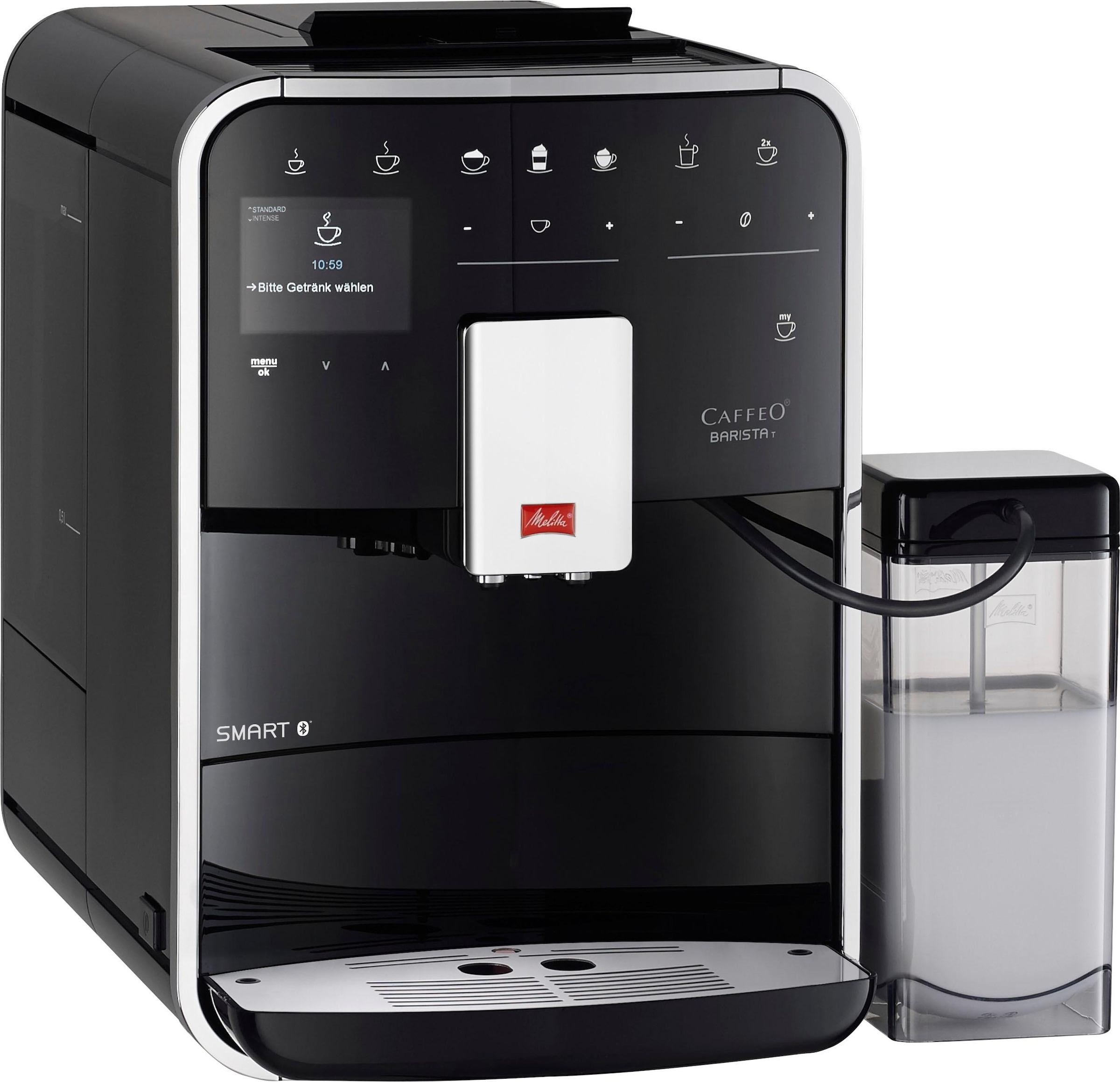 Melitta Kaffeevollautomat »Barista T Smart® F 83/0-102, schwarz«, 4 Benutzerprofile&18 Kaffeerezepte, nach italienischem Originalrezept