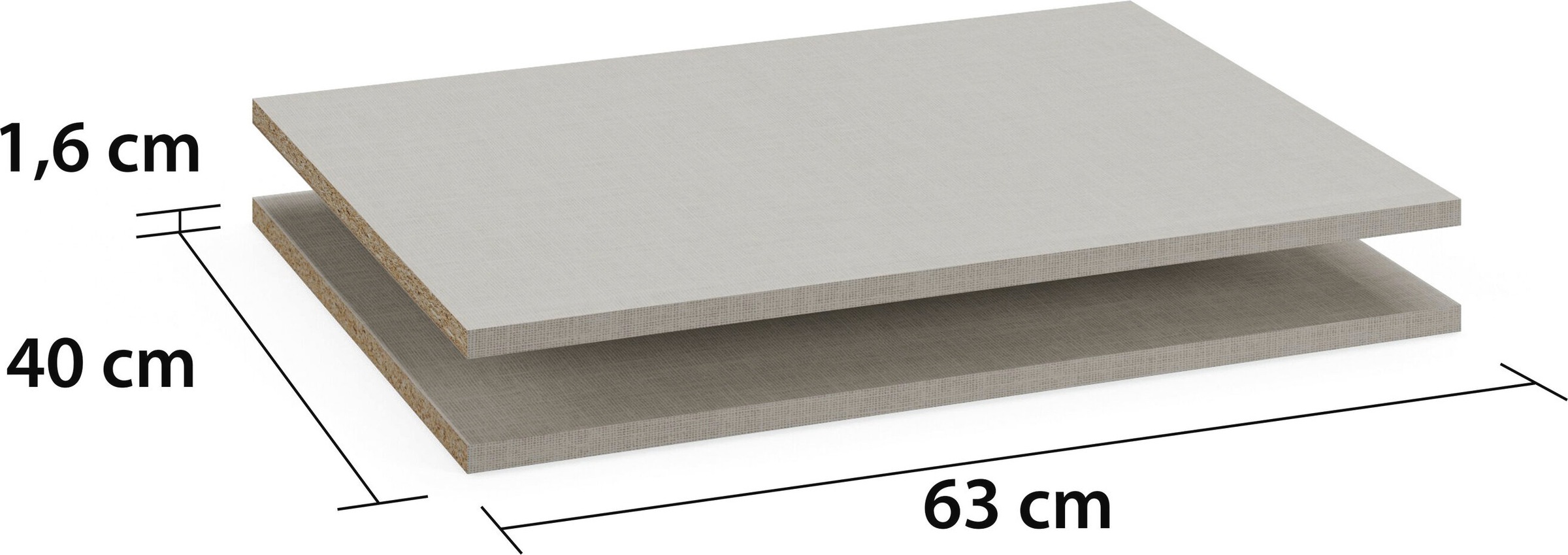 rauch Einlegeboden »Zubehör für Rauch-Schränke Garderobe Kleiderschrank Schrank« 2er-Set Breite 63 cm, Tiefe 40 cm MADE IN GERMANY
