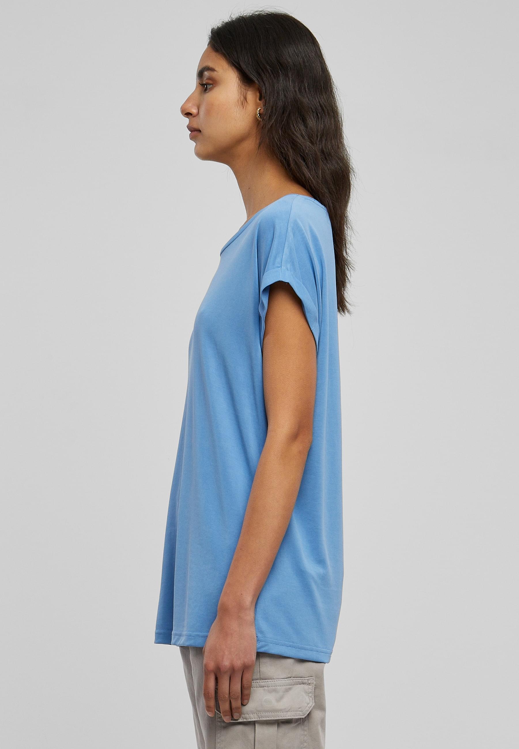 URBAN CLASSICS Kurzarmshirt »Urban Classics Damen Ladies Modal Extended Shoulder Tee«, (1 tlg.)