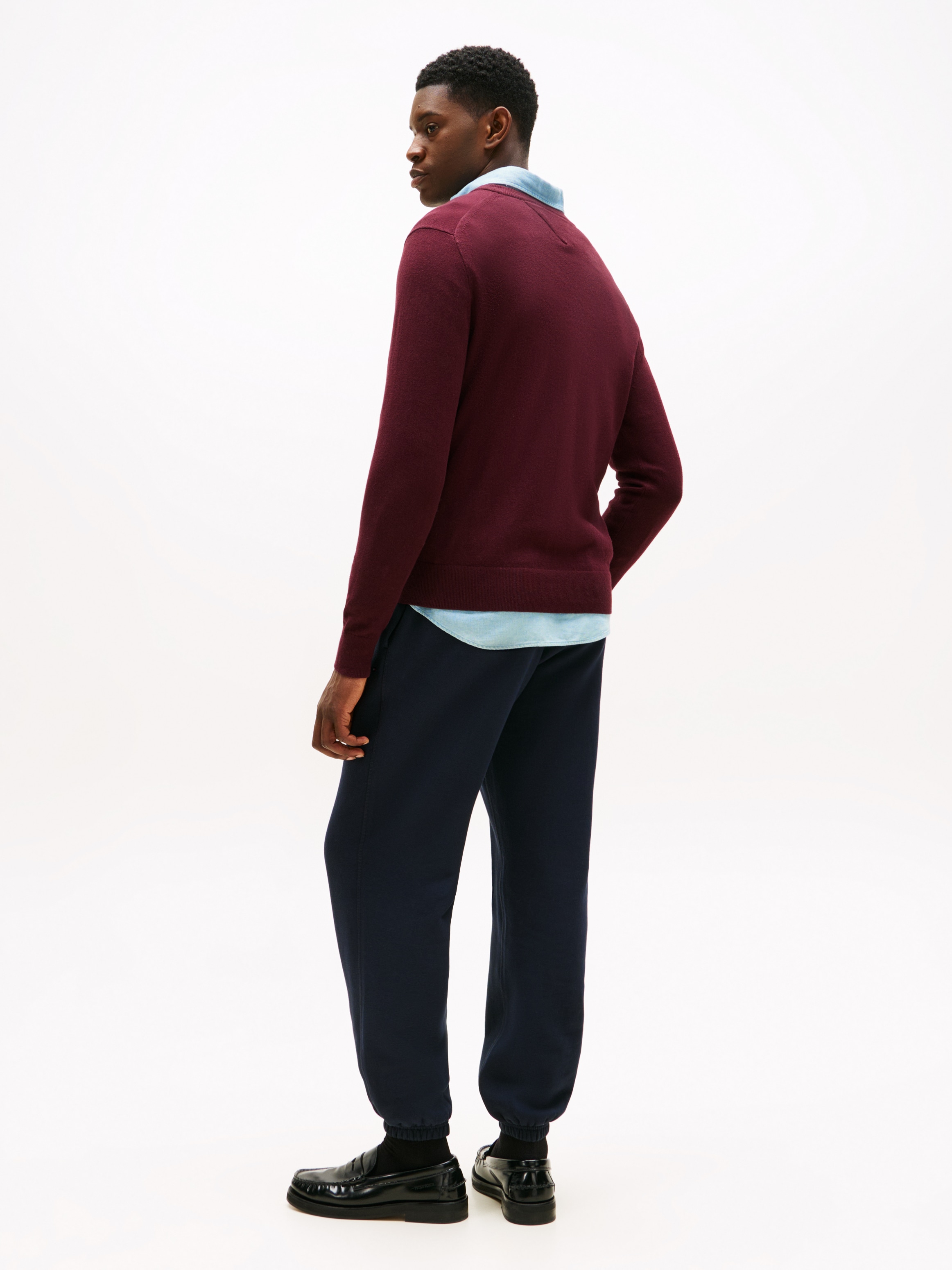 Tommy Hilfiger V-Ausschnitt-Pullover »PIMA ORG CTN CASHMERE V NECK«
