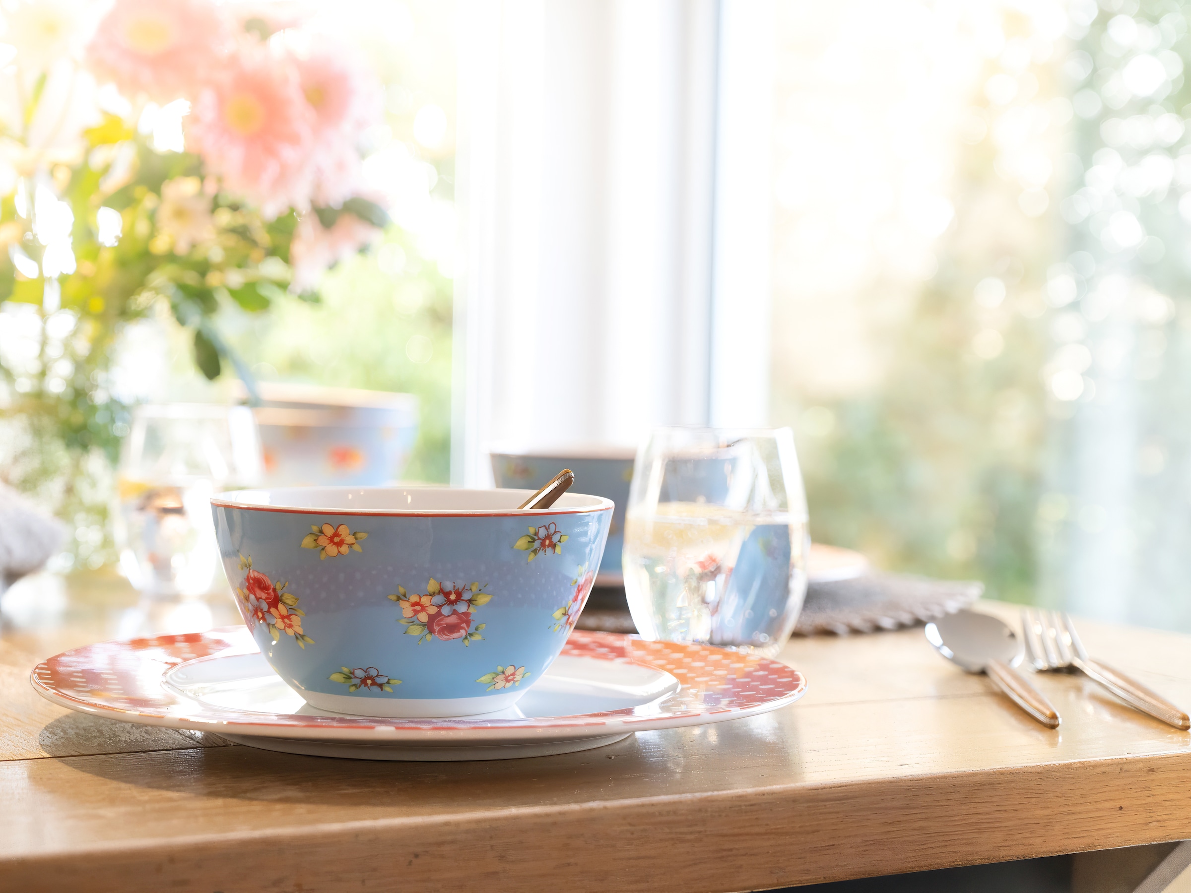 CreaTable Kombiservice »Geschirr-Set Emily« Service, romantisches Blumendekor, 16 Teile, für 4 Personen