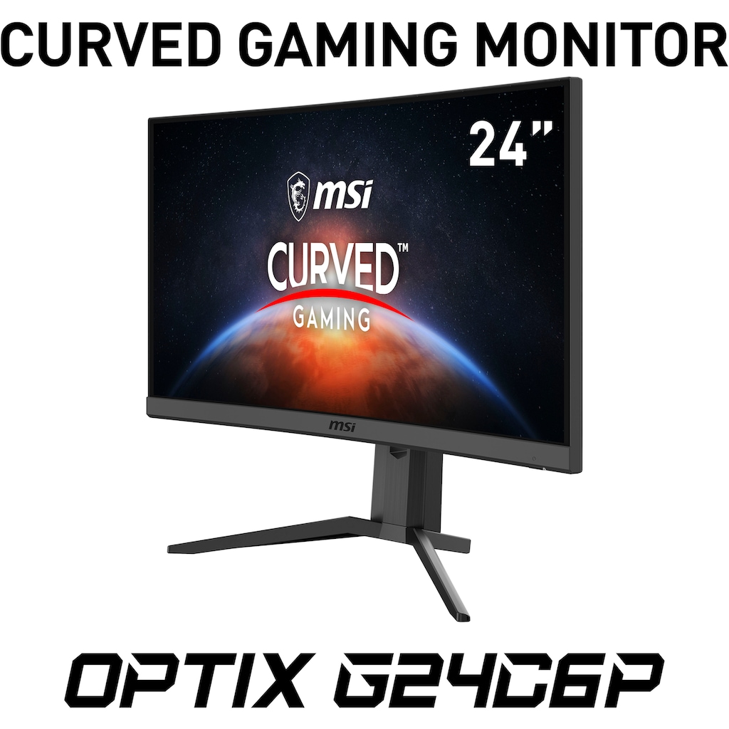 MSI Curved-Gaming-LED-Monitor »Optix G24C6P«, 60 cm/24 Zoll, 1920 x 1080 px, Full HD, 1 ms Reaktionszeit, 144 Hz