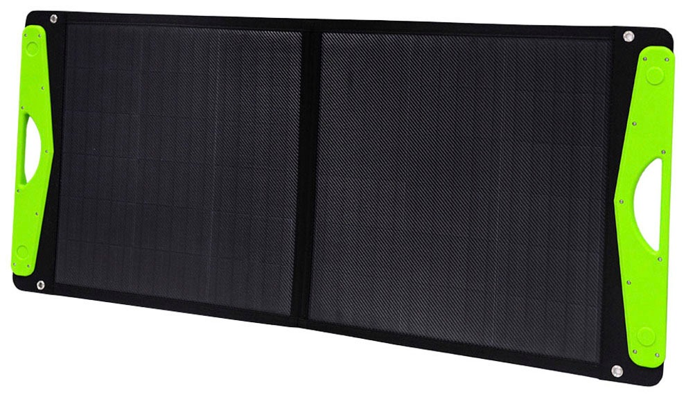 offgridtec Solarmodul »100W Hardcover Solartasche und 2x 2A USB Anschluss«, robust und wasserabweisendes Polyamid-Gewebe