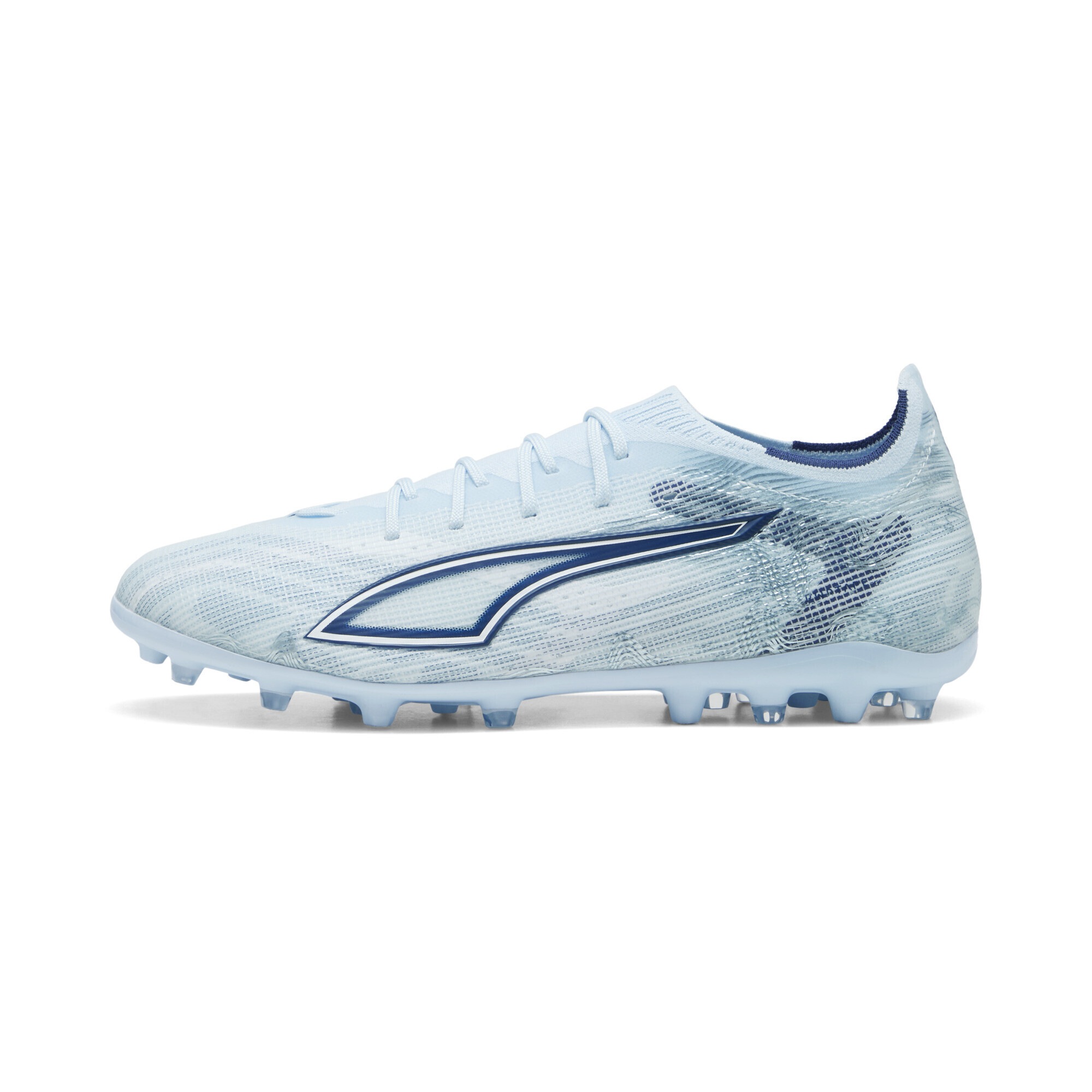 Fußballschuh PUMA "ULTRA 6 PRO MG Fußballschuhe Erwachsene", Herren, Gr. 46, icy blau weiß jewel, Obermaterial: Synthetik, Textil; Futter: Synthetik, Textil; Innensohle: Textil; Laufsohle: Synthetik, Schuhe Fußballschuh 2