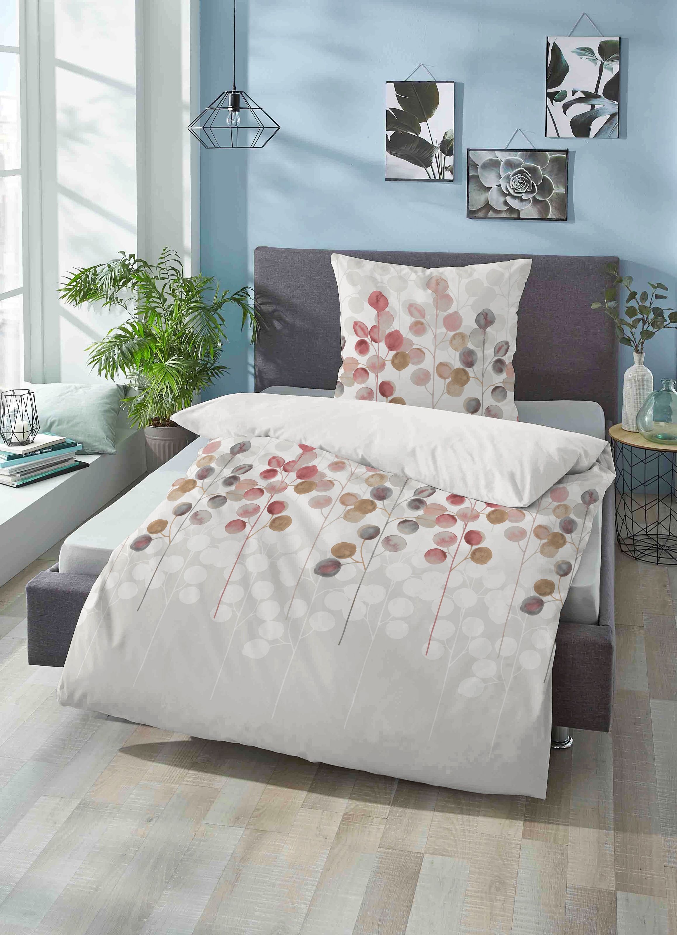 Biberna Bettwäsche "Ella" 2 Stk. tlg. absolut bügelfrei, 100% Baumwolle, mi günstig online kaufen