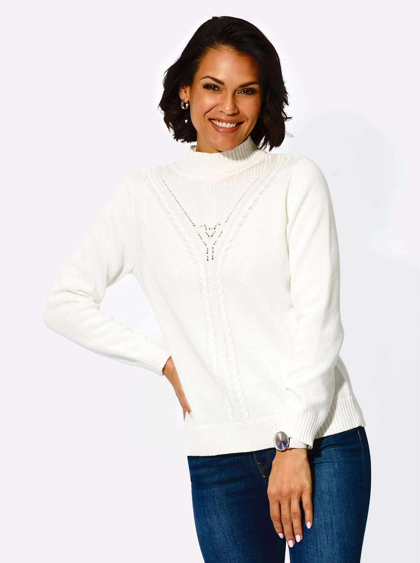 Casual Looks Stehkragenpullover »Pullover«