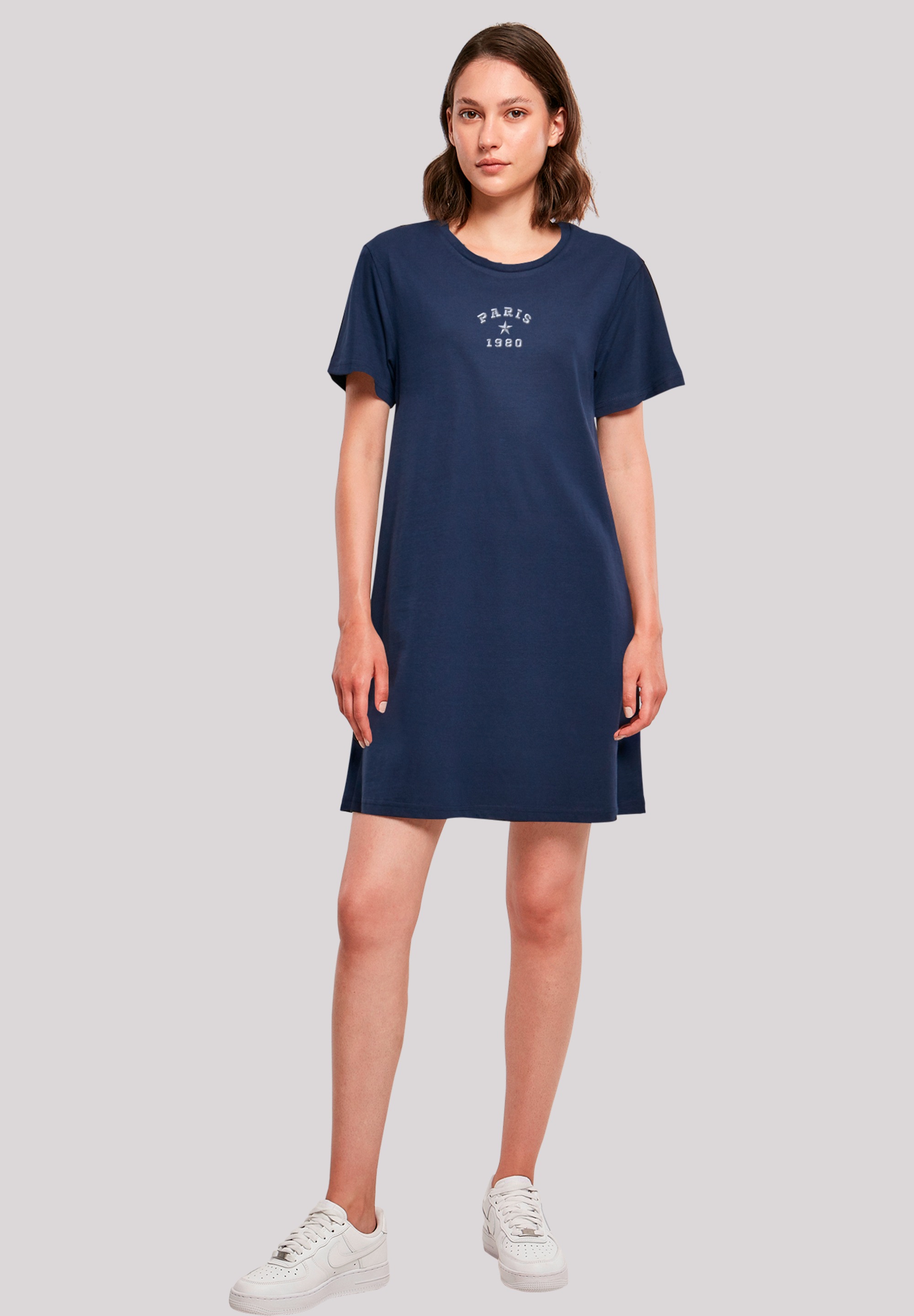 F4NT4STIC Shirtkleid »Paris 1980 Bestickt«, Premium Qualität