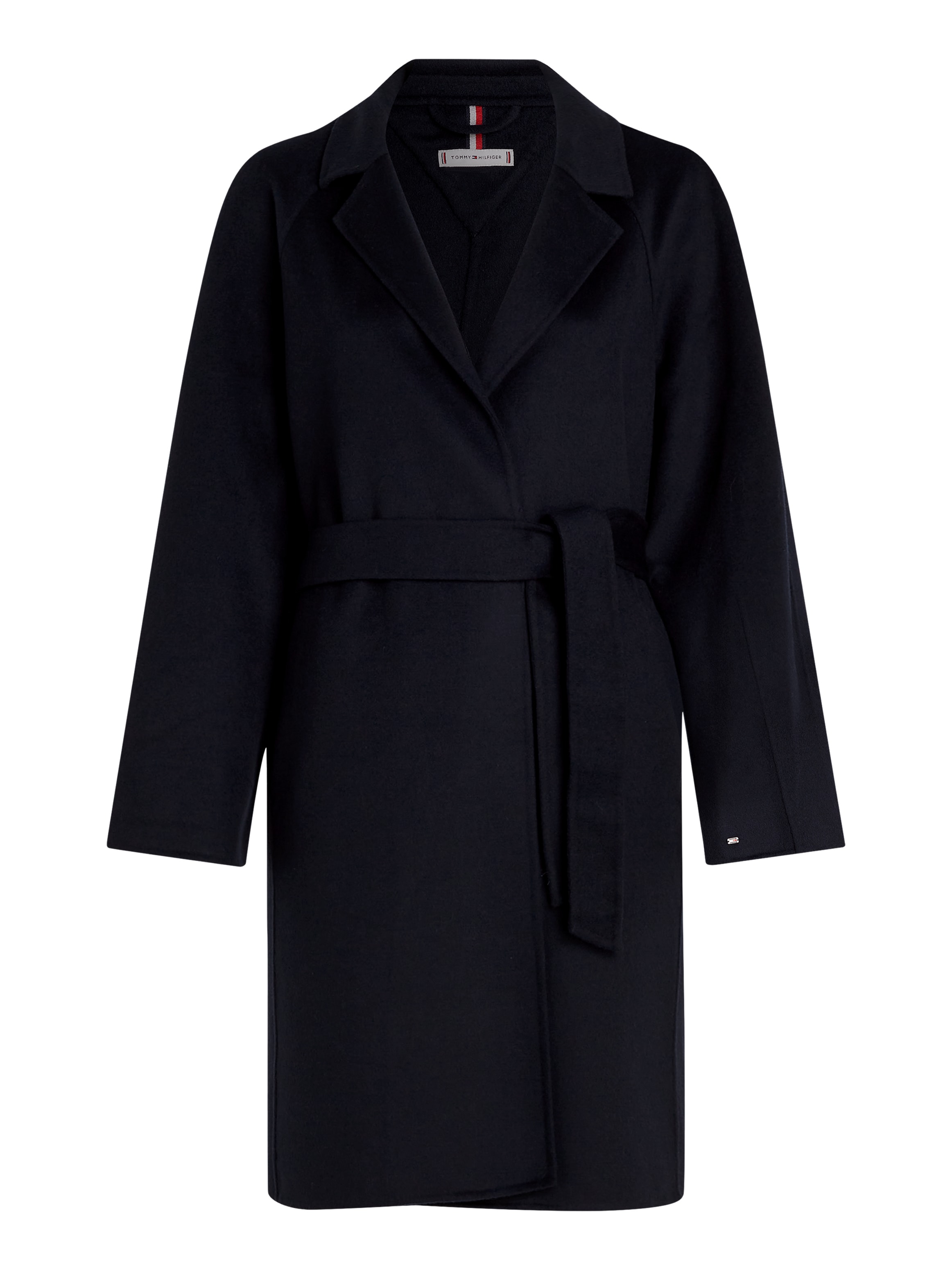 Tommy Hilfiger Kurzmantel »REG DF WOOL BELTED COAT«, mit Gürtel