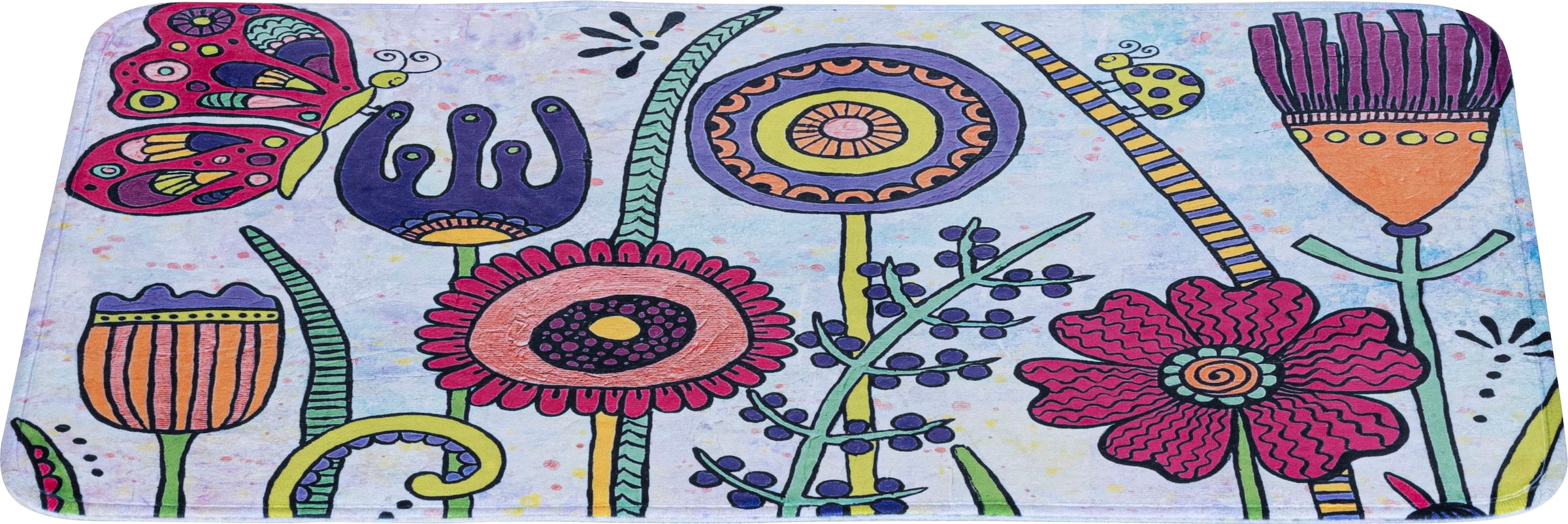 WENKO Badematte »Rollin'Art Full Bloom«, BxL: 45 x 70 cm