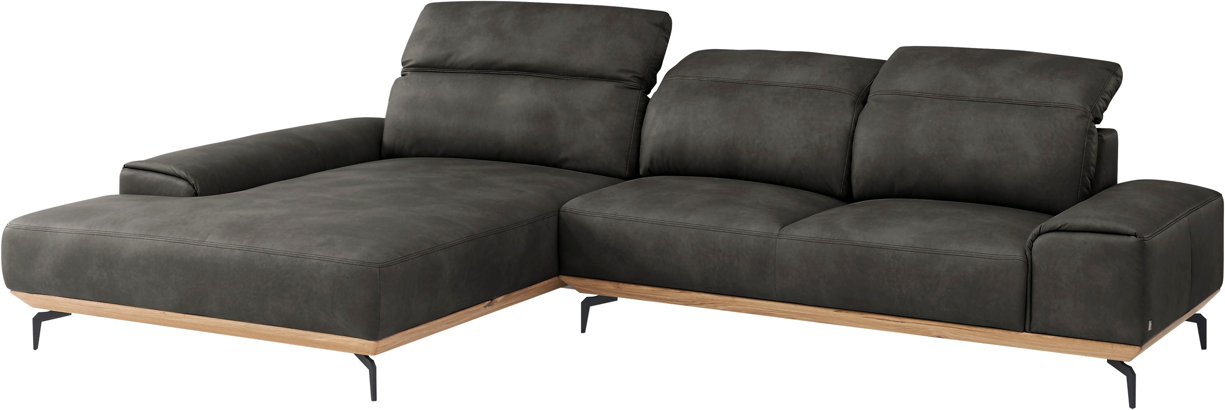 Musterring Wohnlandschaft »MR 2490«, Fuß Schwarz, Sitzhöhe 46cm, wahlweise mit Funktionen, Maße 342x207 cm