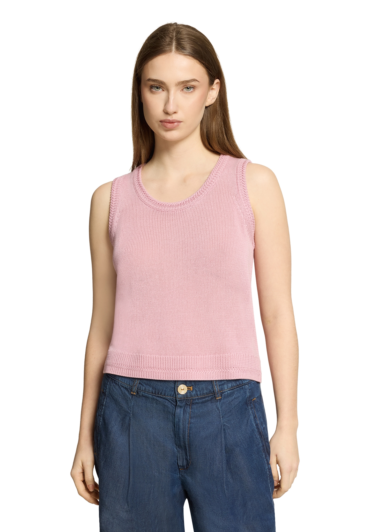 Cartoon Stricktop »Damen mit Rundhalsausschnitt«