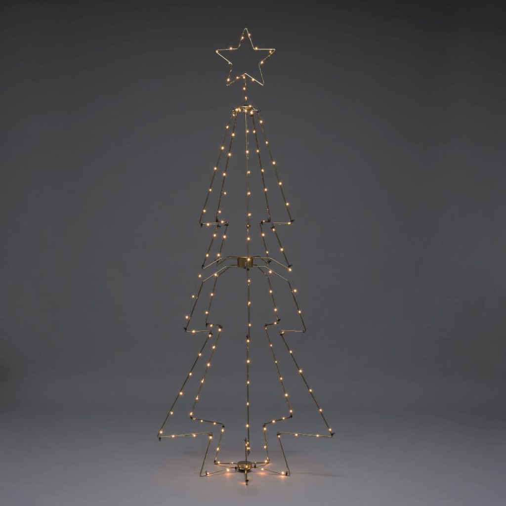 KONSTSMIDE LED Baum »LED Metallweihnachtsbaum mit Top-Stern, 140 bernsteinfarbene Dioden«