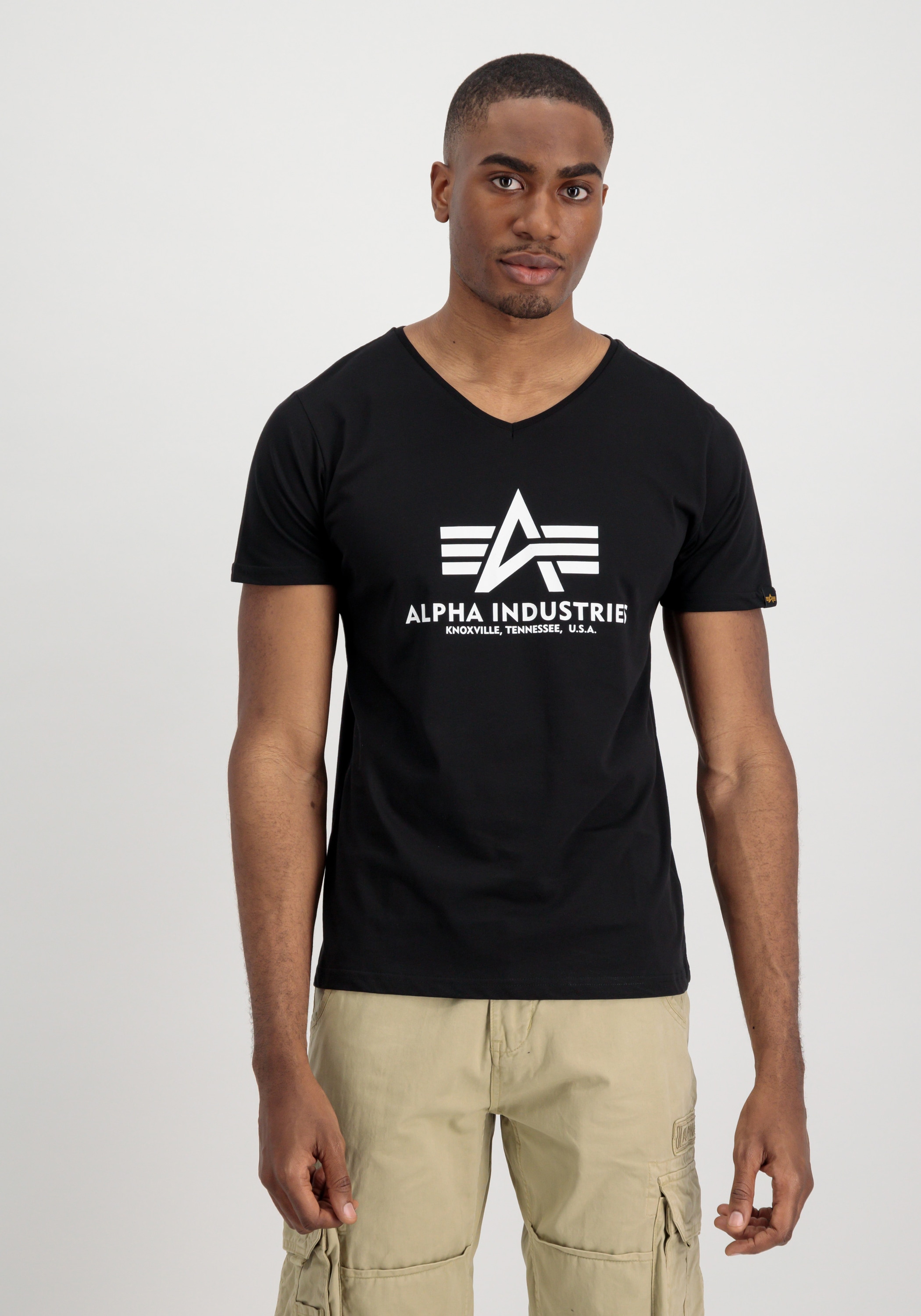 Alpha Industries T-Shirt "Alpha Industries Men - T-Shirts Basic V-Neck T" günstig online kaufen