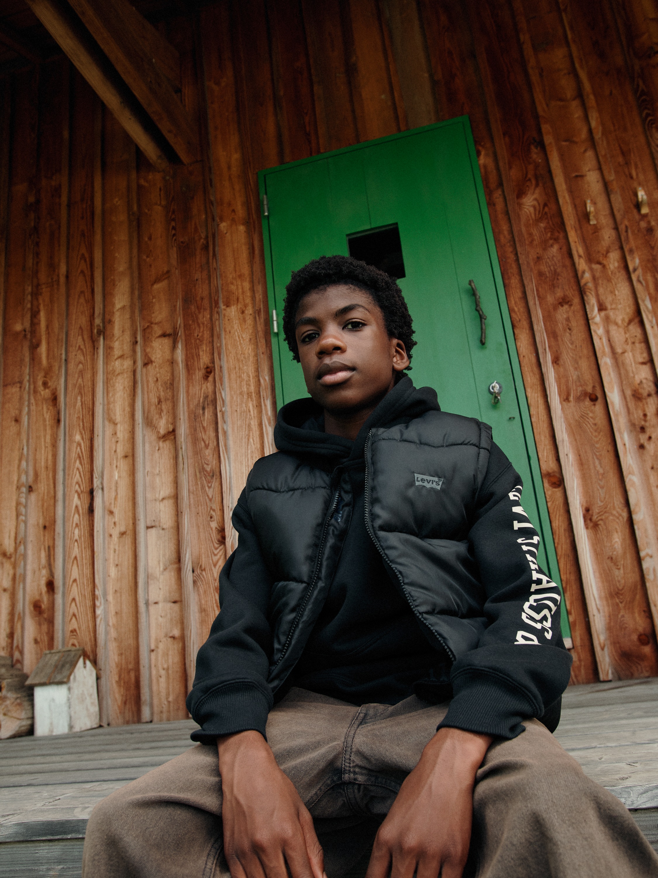 Levi's® Kids Steppweste »LVB BATWING EMB PUFFER VEST« mit Blouson-Kragen / Logo-Stickerei / für Boys