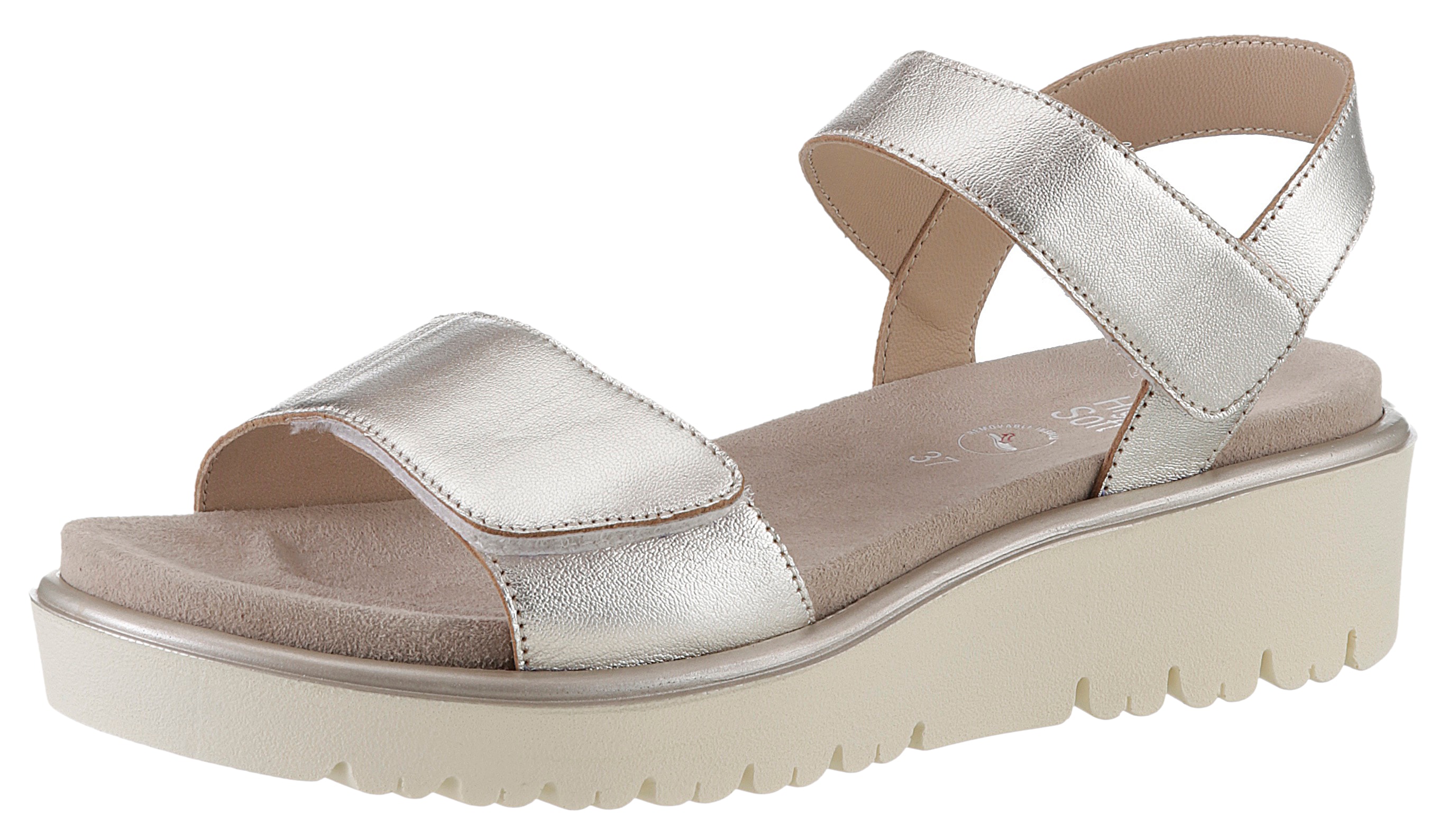 Ara "BILBAO", Sommerschuh, Sandale, Keilabsatz, Klett, Weite G (weit)