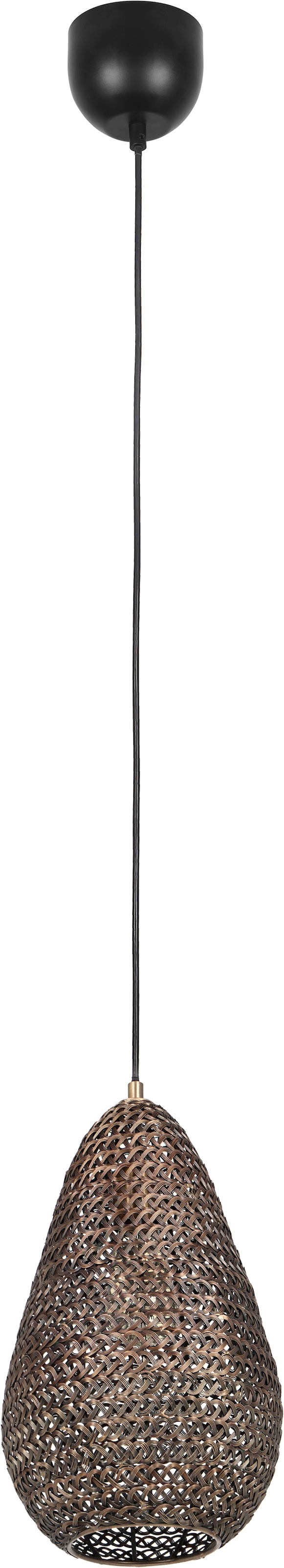 TRIO Leuchten Pendelleuchte »ZIVA, Vintage Hängelampe für Wohnzimmer oder Küche Ø 23cm H. 150cm« E27 1 Stk. warmweiß - kaltweiß Lampenschirm aus Draht-Geflecht, exkl 1x E27 max 10W