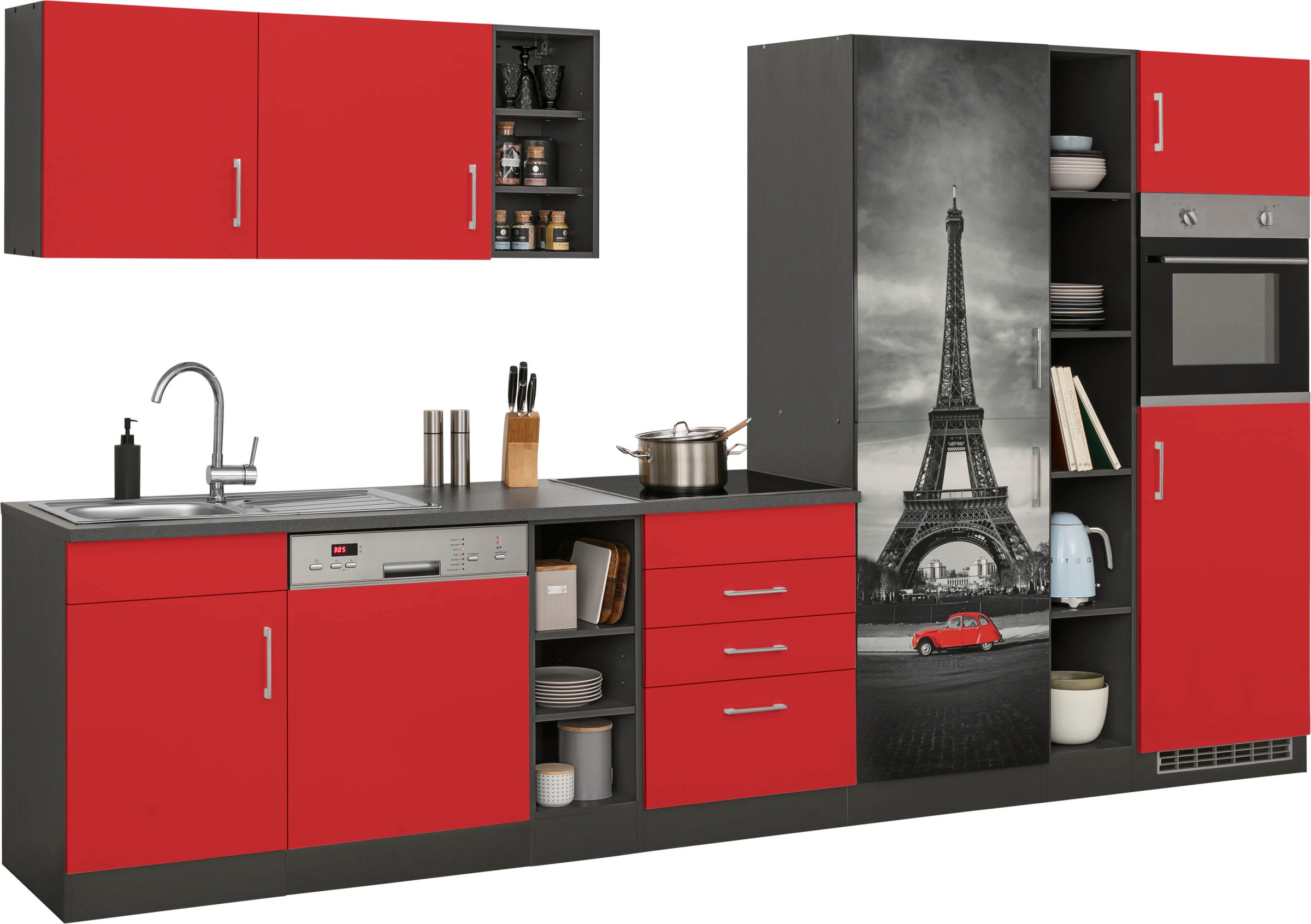 KOCHSTATION Küchenzeile "KS-Paris – Küchen mit einzigartigen Fotomotiven au günstig online kaufen