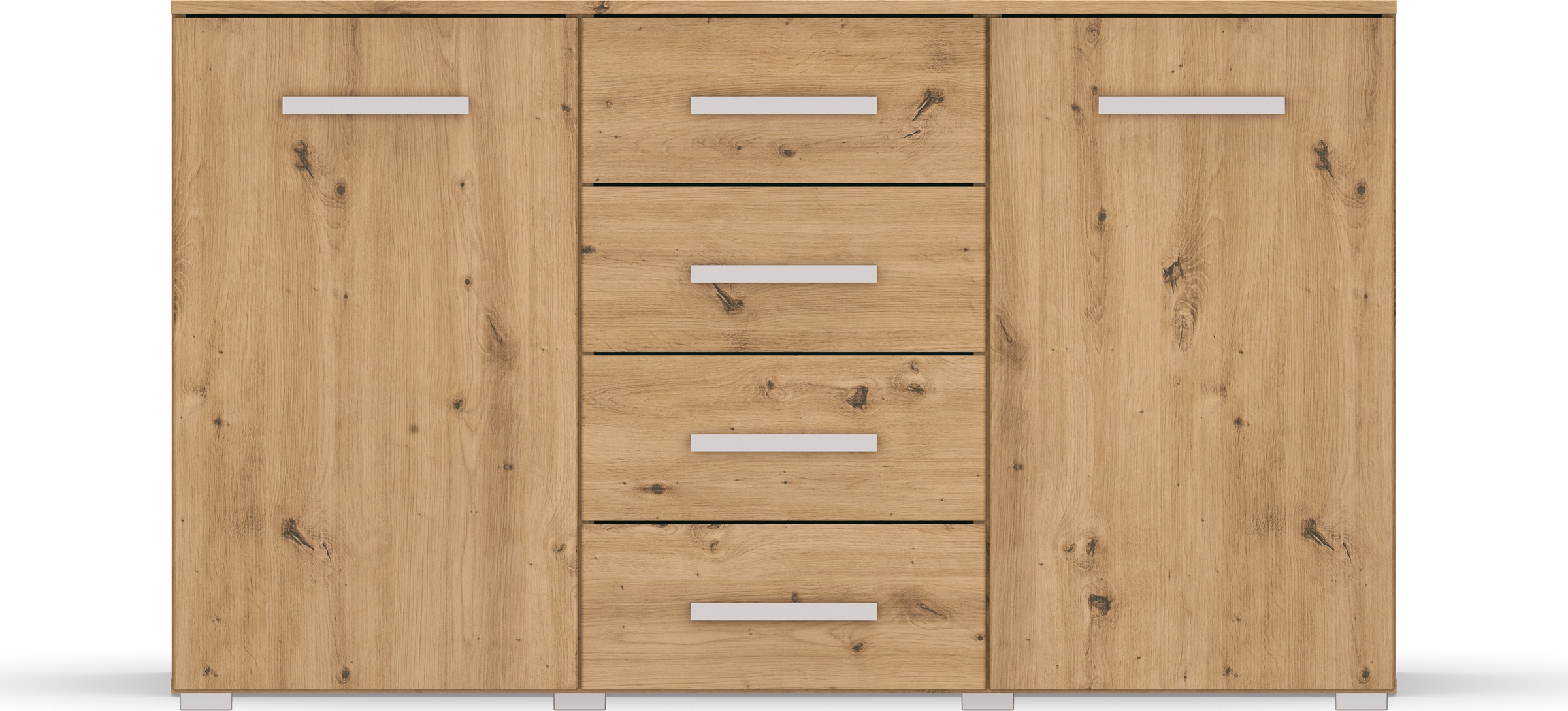 rauch Schubkastenkommode »Sideboard Kommode Kombikommode KOLUNA mit Dekorfront«, mit 4 Schubkästen und 2 Türen sowie Metallgriffen MADE IN GERMANY