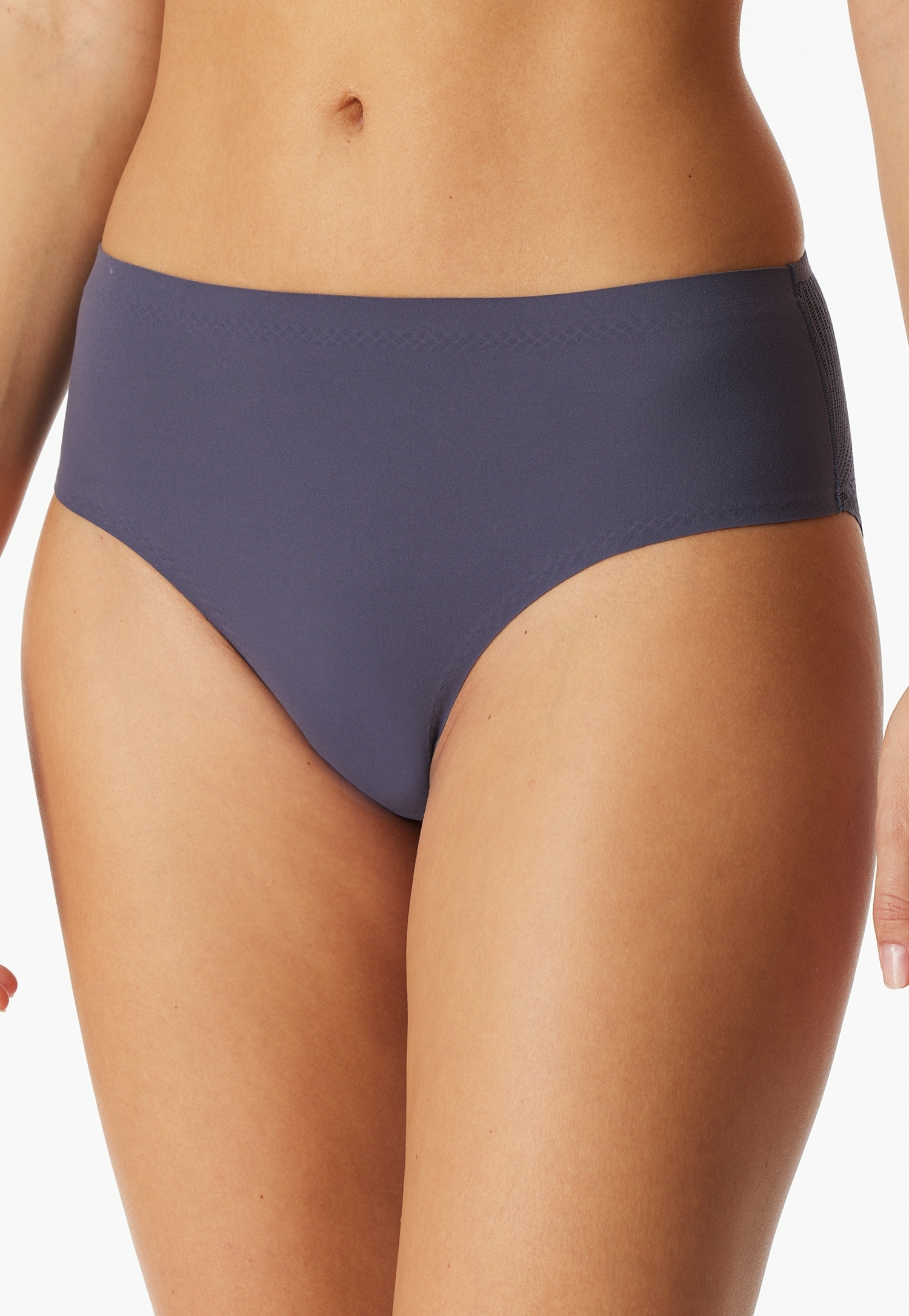 SCHIESSER Damen Slip "Invisible Soft Lace", Gr. 44indigo, Single Jersey, Obermaterial: 70% Polyamid, 30% Elasthan, Unterhosen, Single Jersey,