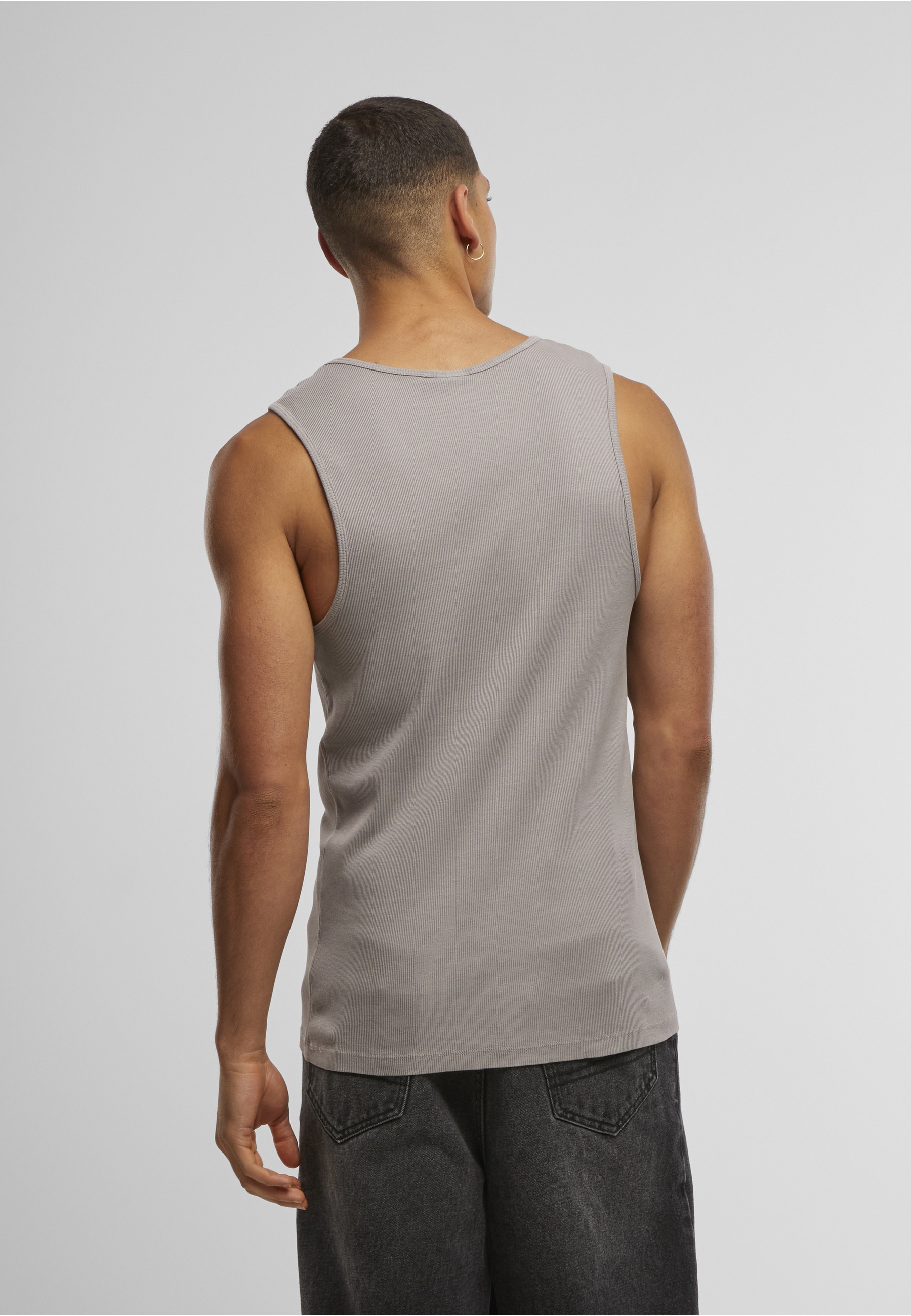 Urban Classics Washed Rib Tanktop Stahlgrau M 3