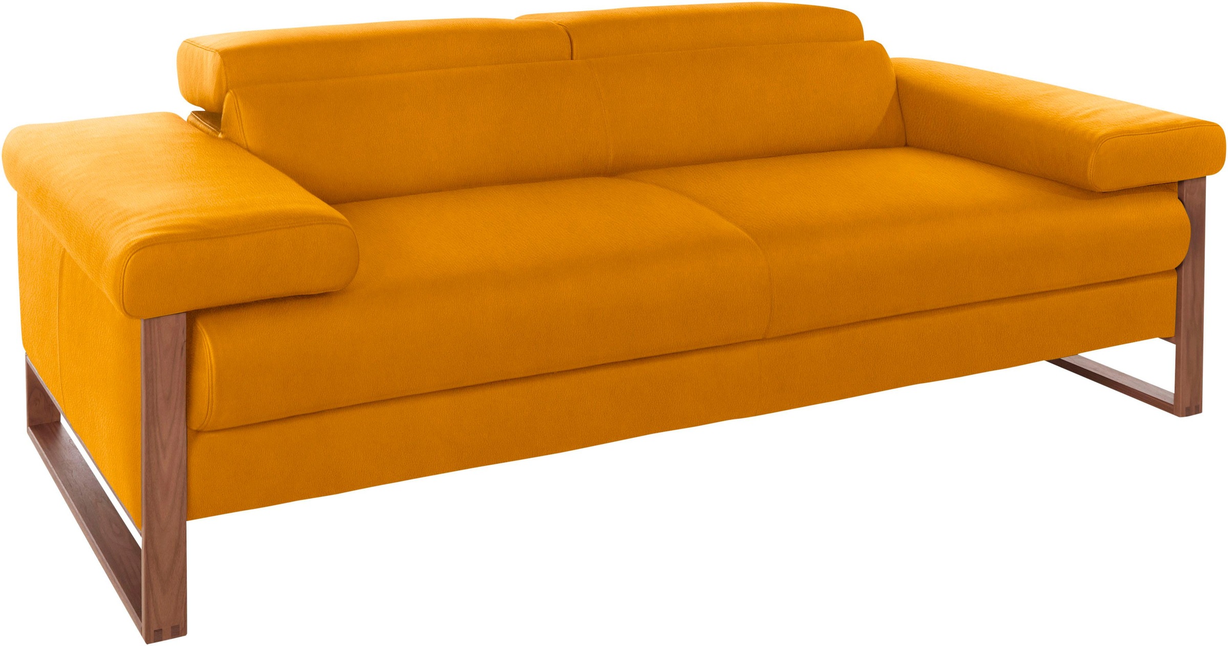 W.SCHILLIG 2-Sitzer »finn«, German Design Award 2016, Fußgestell Nussbaum natur, Breite 210 cm