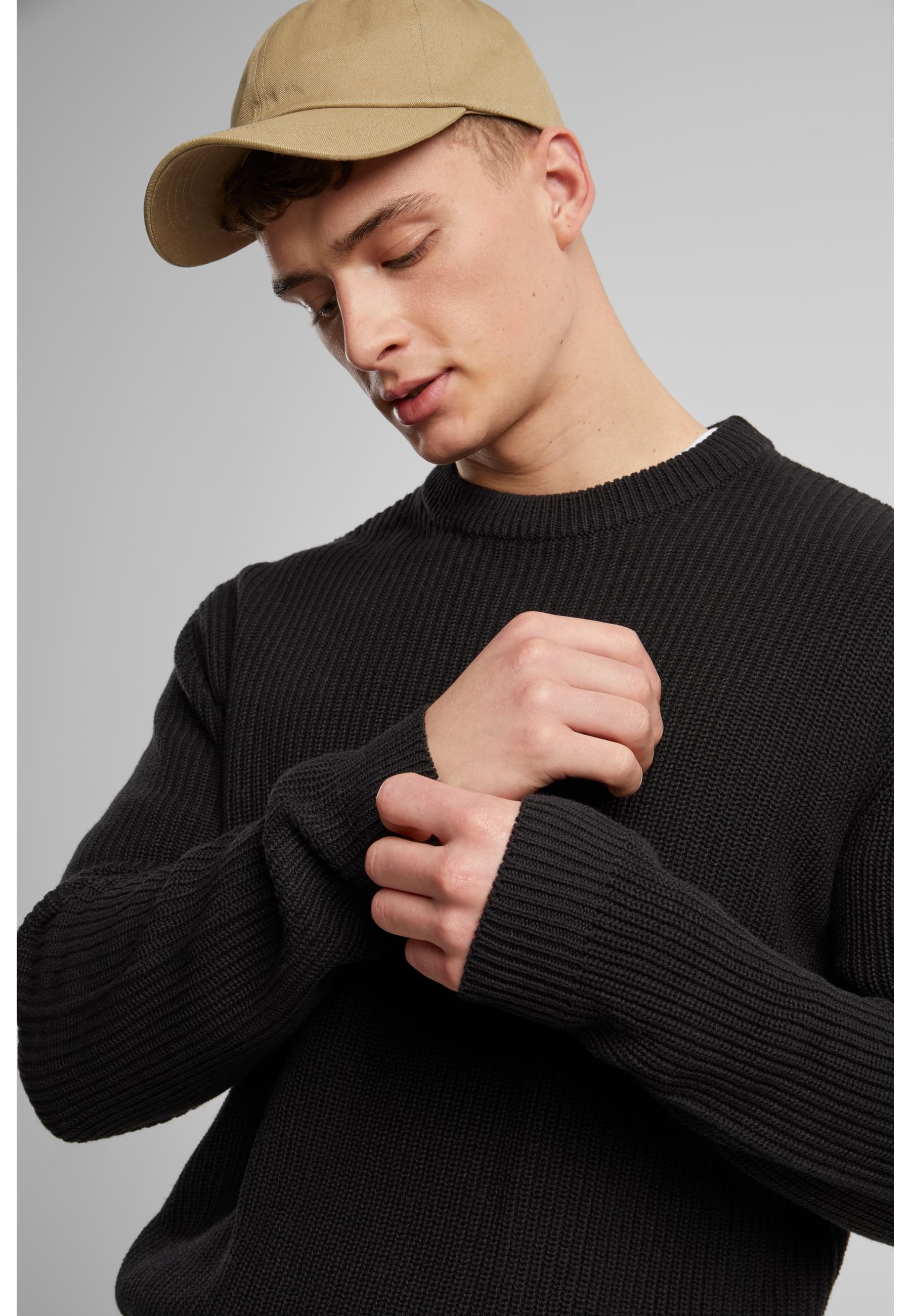 URBAN CLASSICS Rundhalspullover »Urban Classics Rib Basic Sweater«, (1 tlg.)