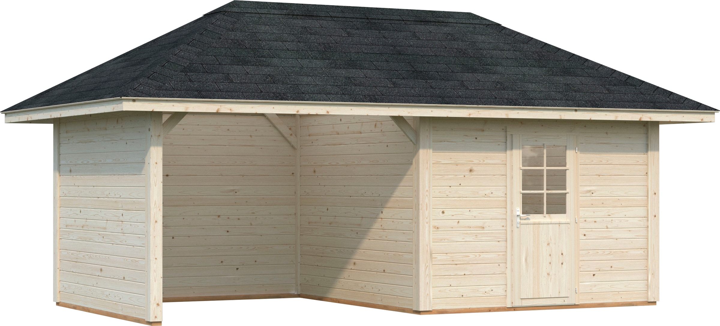 Palmako Holzpavillon "Bianca 16,6 m² Set 11", BxTxH: 588x300x323 cm